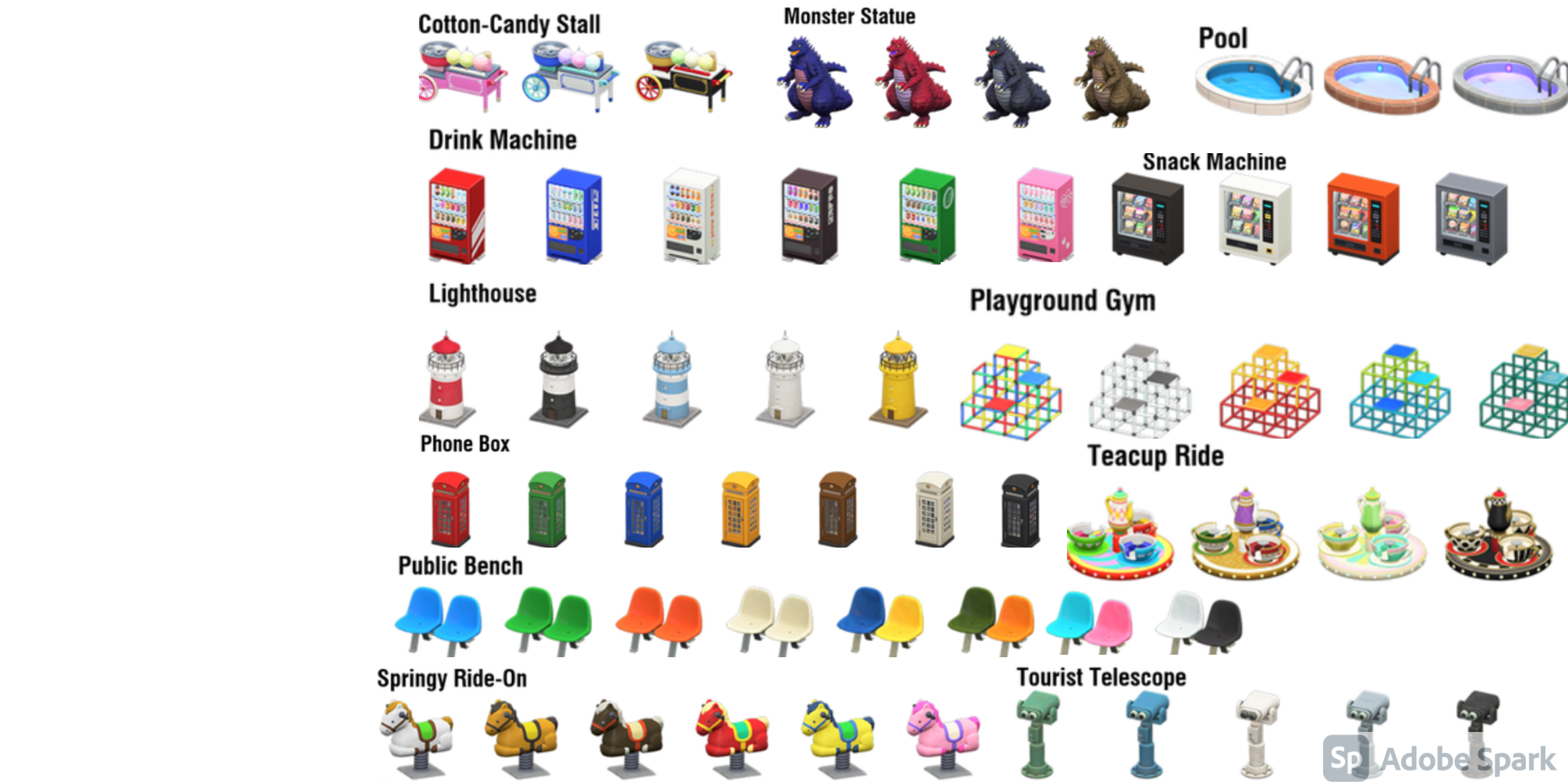 [GIVEAWAY] Every color variation of the pictured Nook Mile furniture