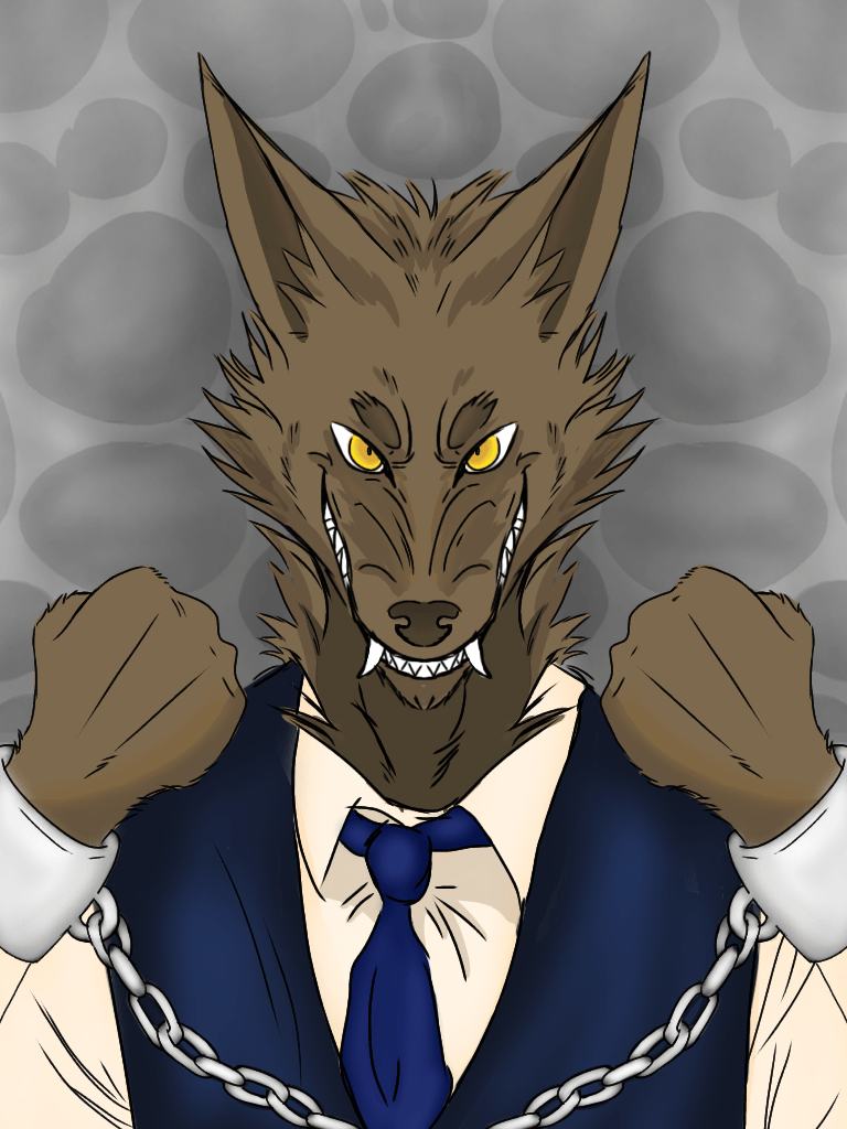 New werewolf OC. He doesnt have a name or backstory yet, any ideas