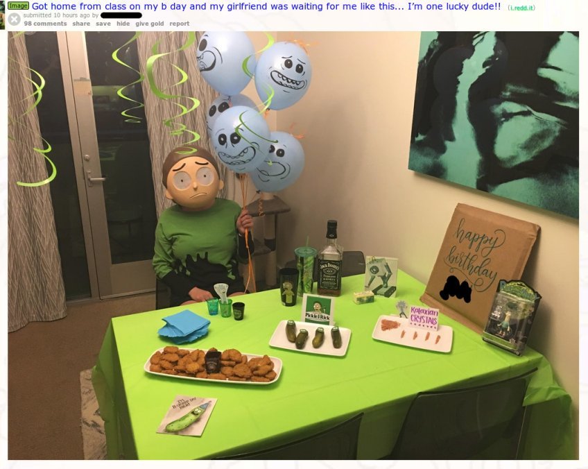 This Rick and Morty birthday party post oddlyterrifying