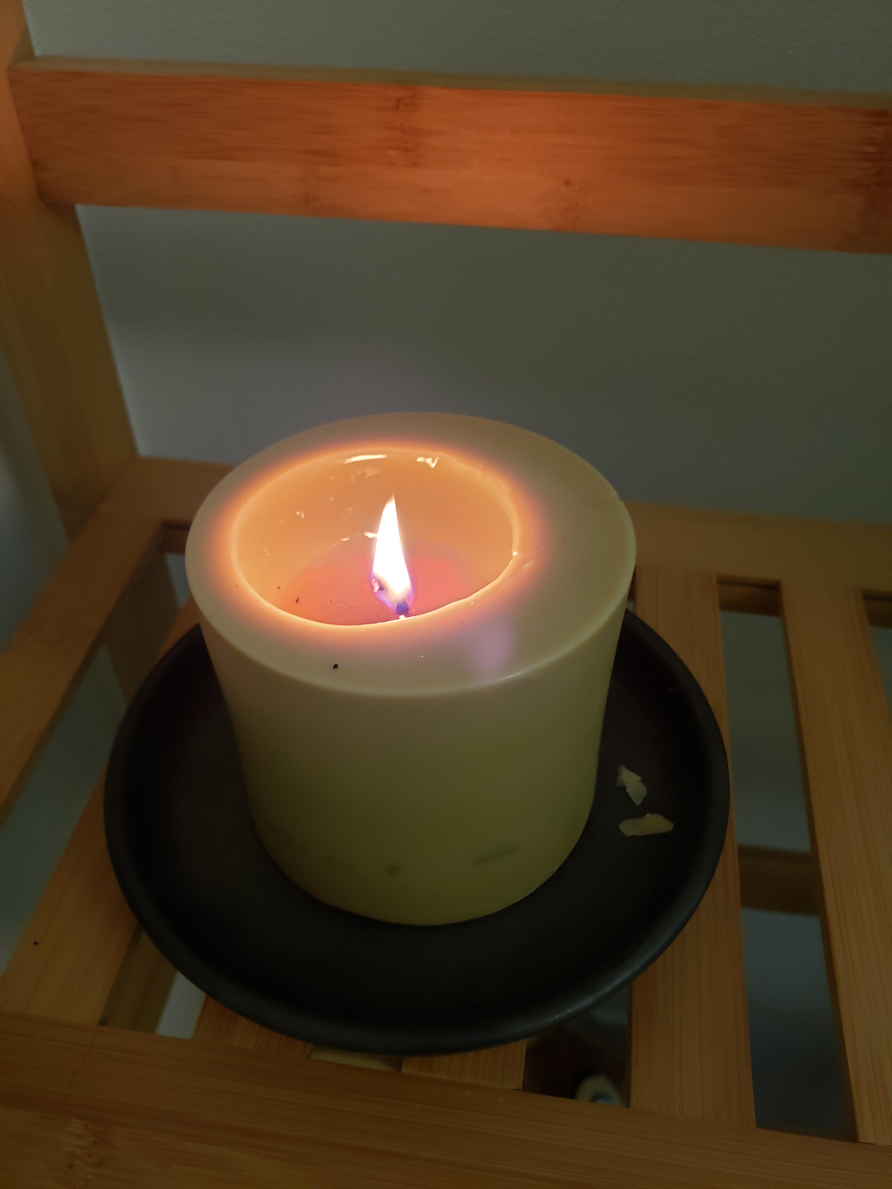 This is my first pillar. I used beeswax and the wick. Is