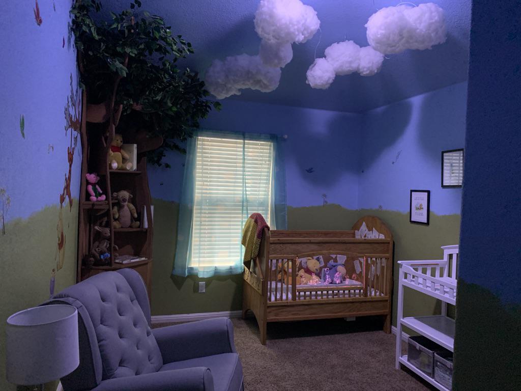 Our new baby's Winnie the Pooh themed nursery along with custom