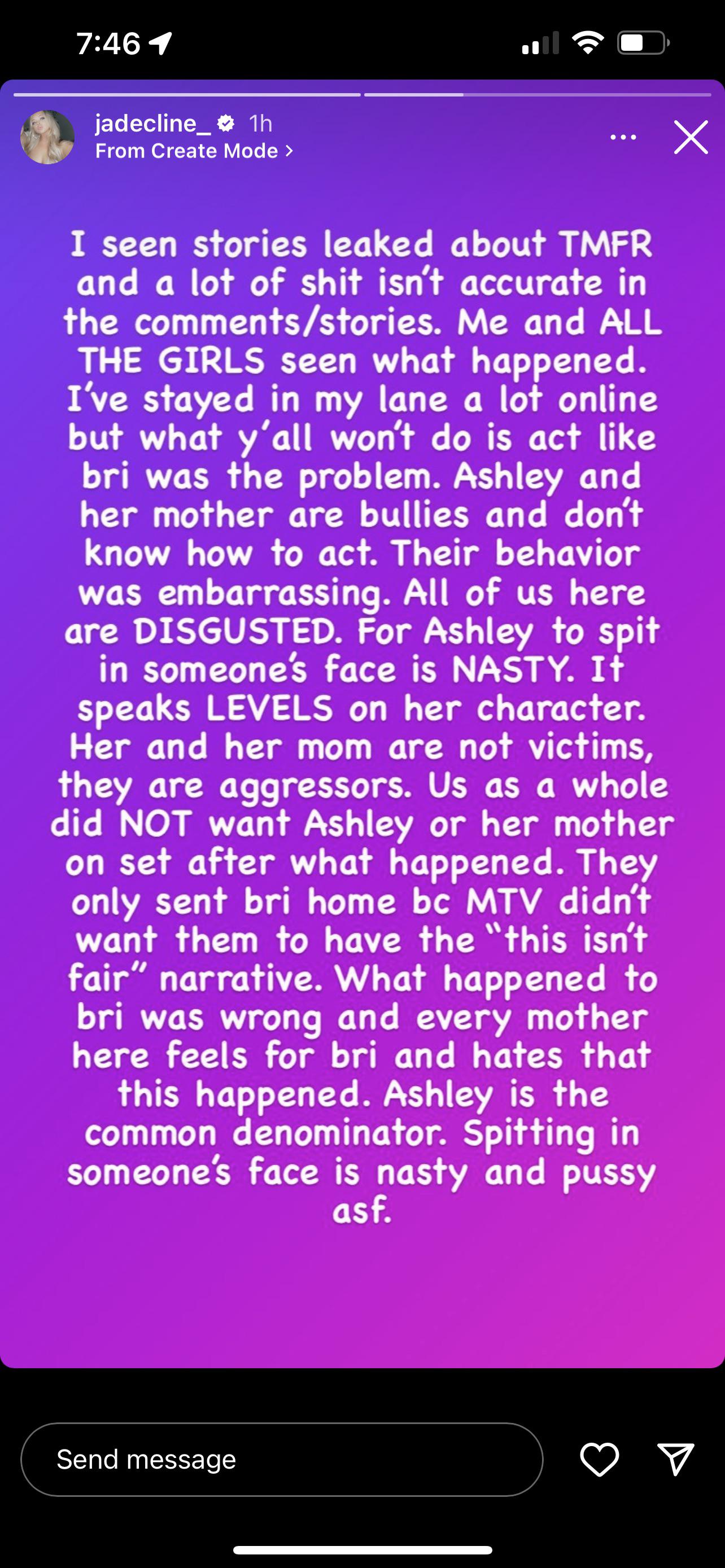 More on the Bri vs Ashley situation .. fr Jade r/TeenMomOGandTeenMom2