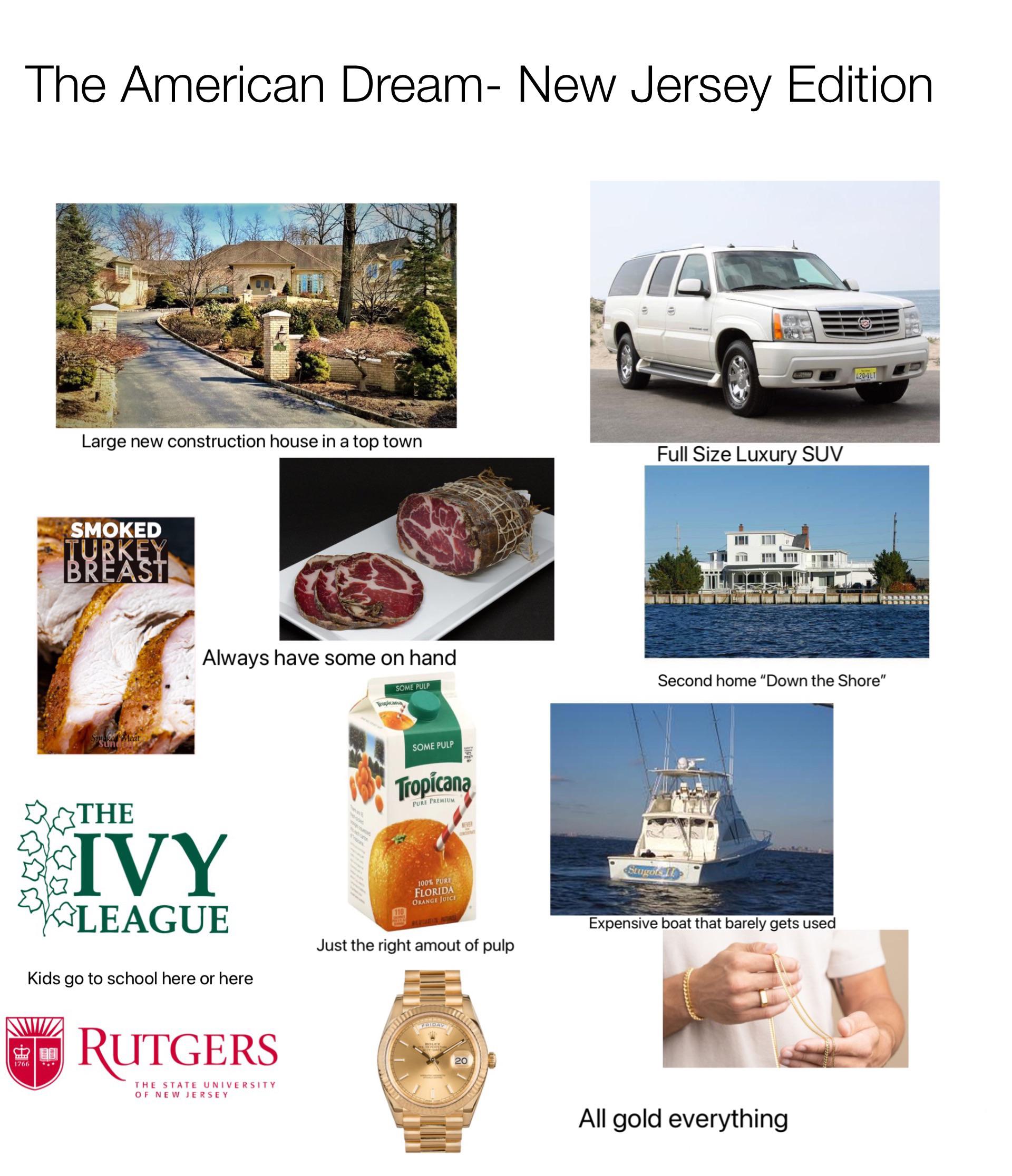 The American Dream New Jersey Edition Starter Pack r/starterpacks