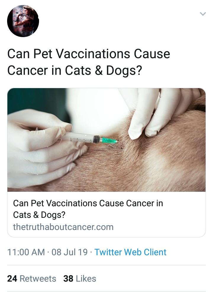 They're after the pets now! vaxxhappened