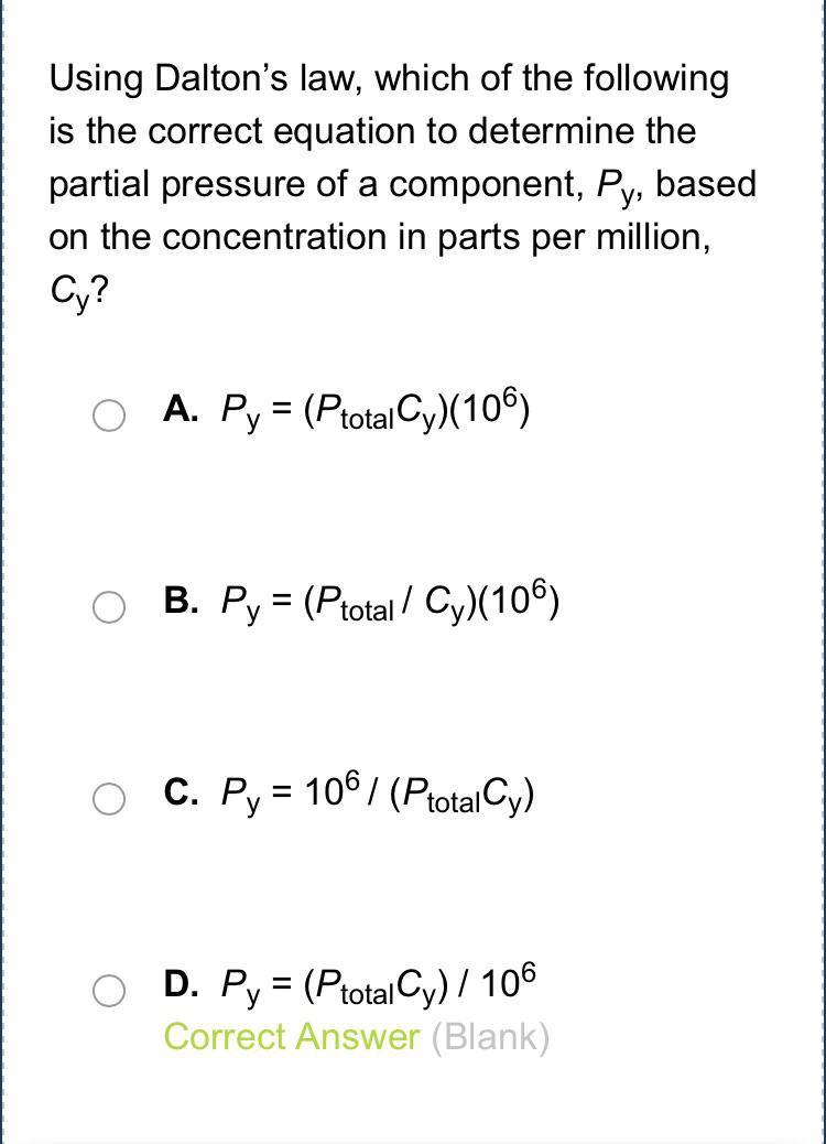 If Cy is in units of parts per million, why wouldn’t you multiply by a
