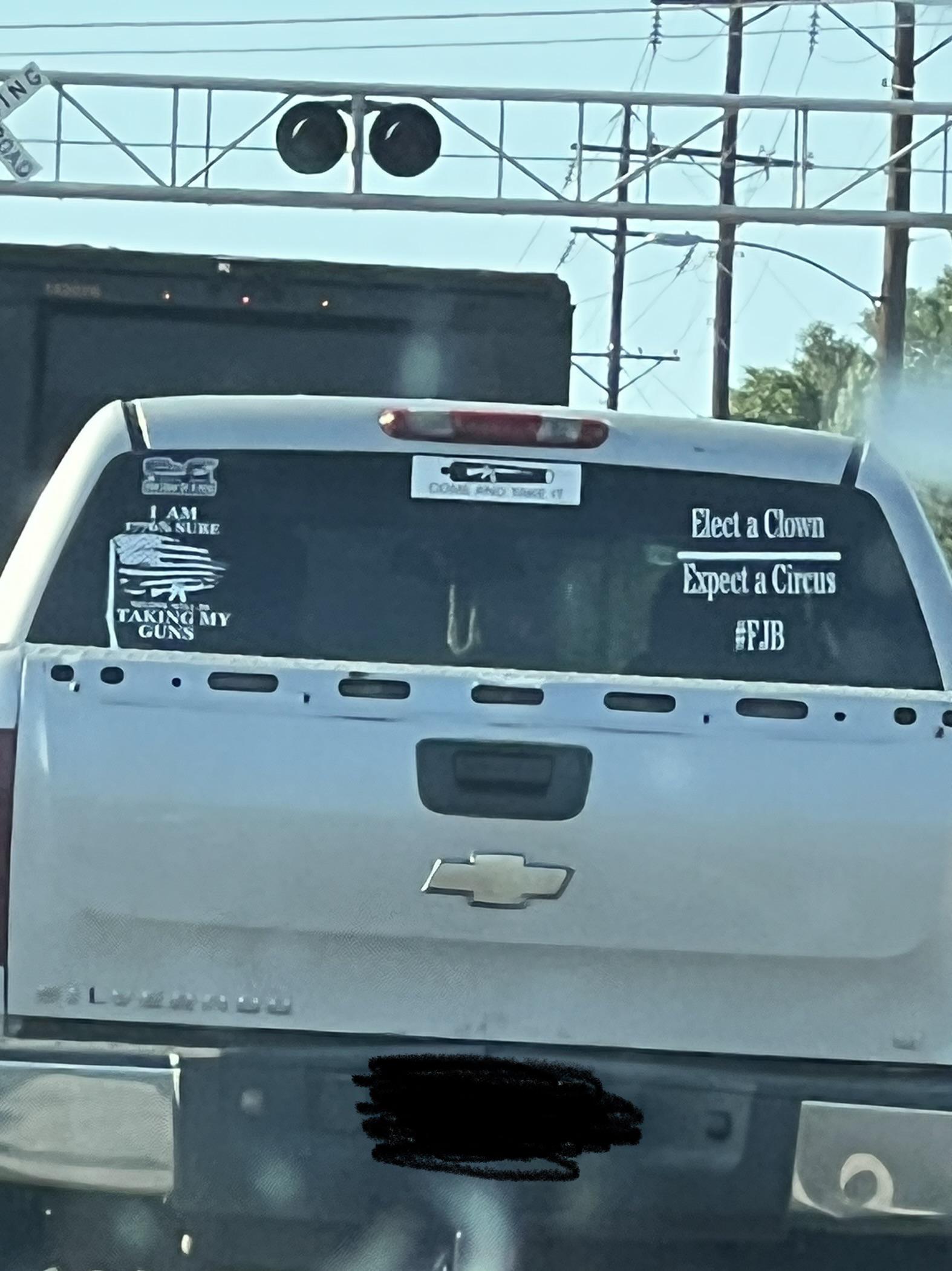 This person cut us off twice in traffic and sped off just to get caught