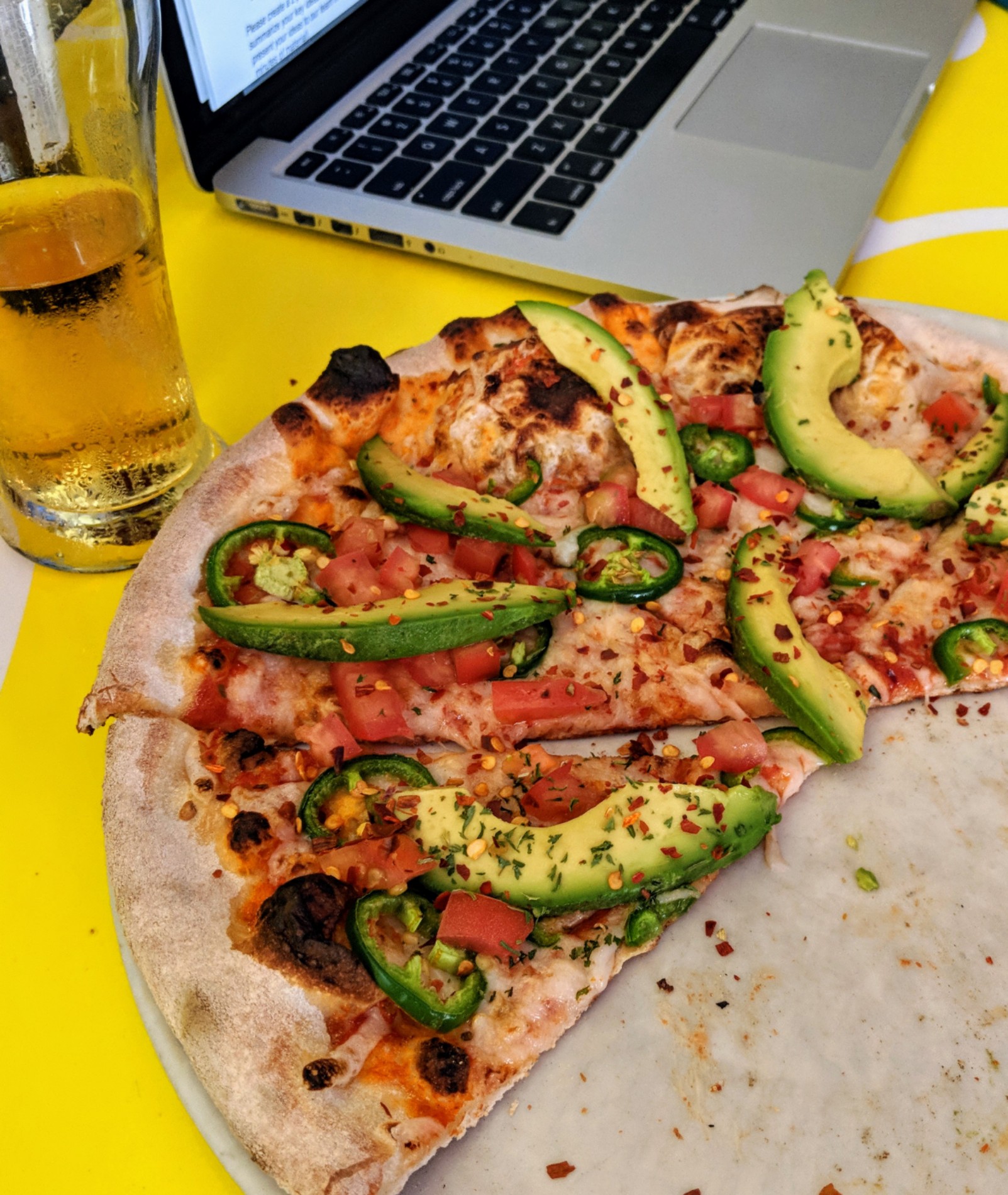 Vegan Pizza called Houston from an Italian restaurant in