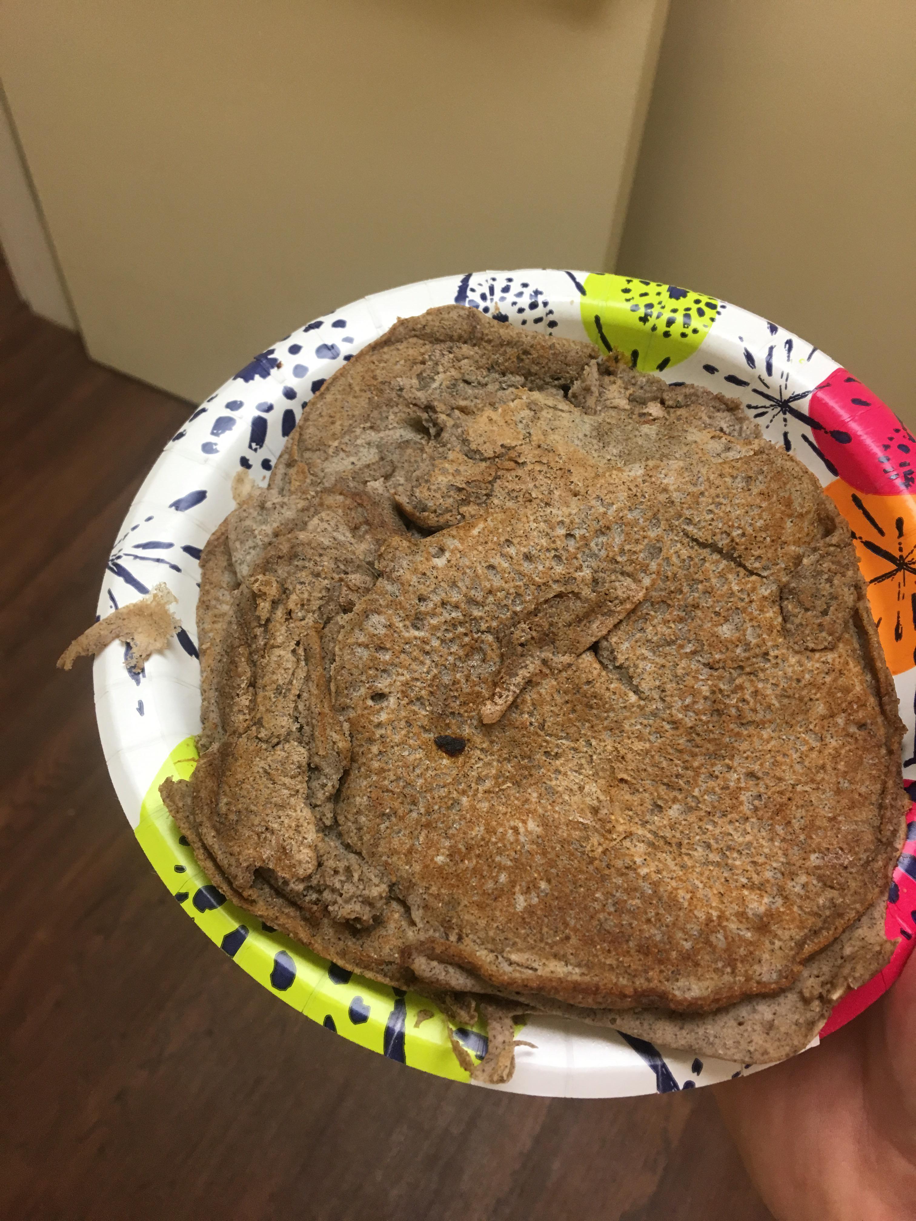 buckwheat banana pancakes r/ShittyVeganFoodPorn