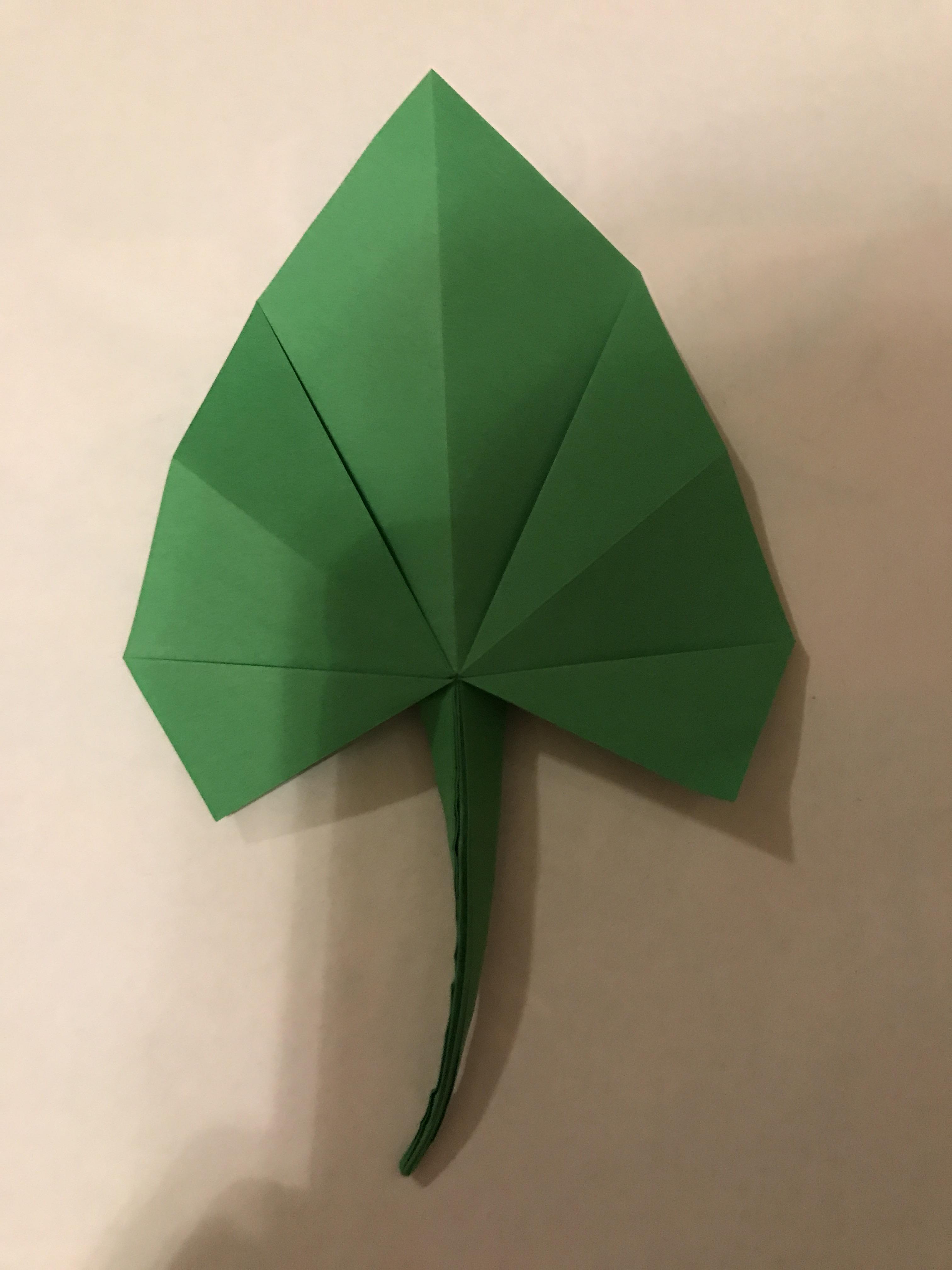 Origami leaf designed and folded by me r/origami