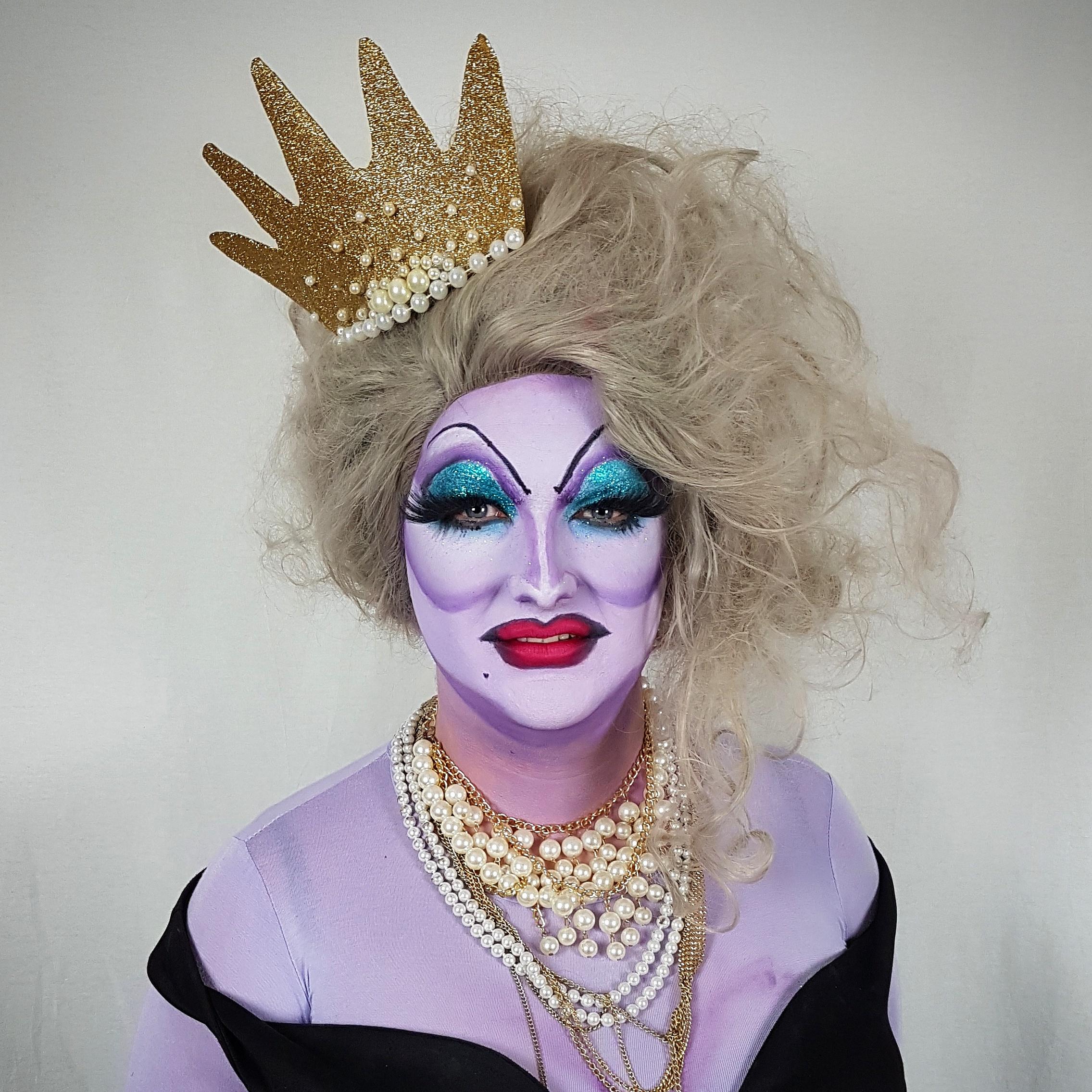 Ursula drag makeup for a disney photo project r/disney