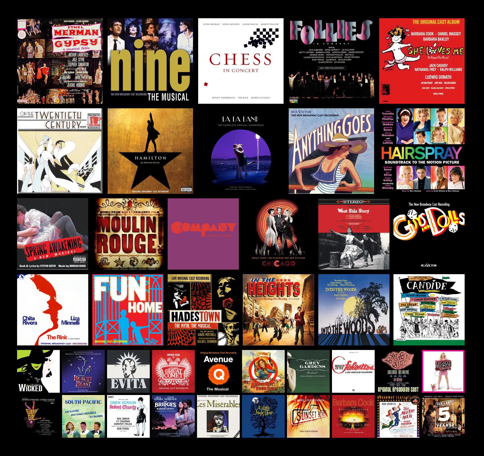 my favorite cast recordings / movie musical soundtracks r/musicals