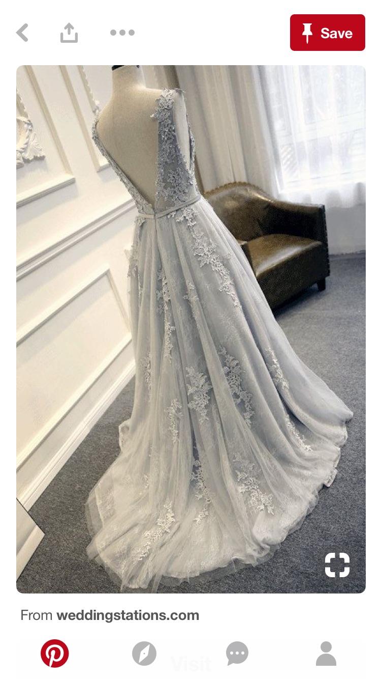 Thinking of wearing this color light blue wedding dress! What color