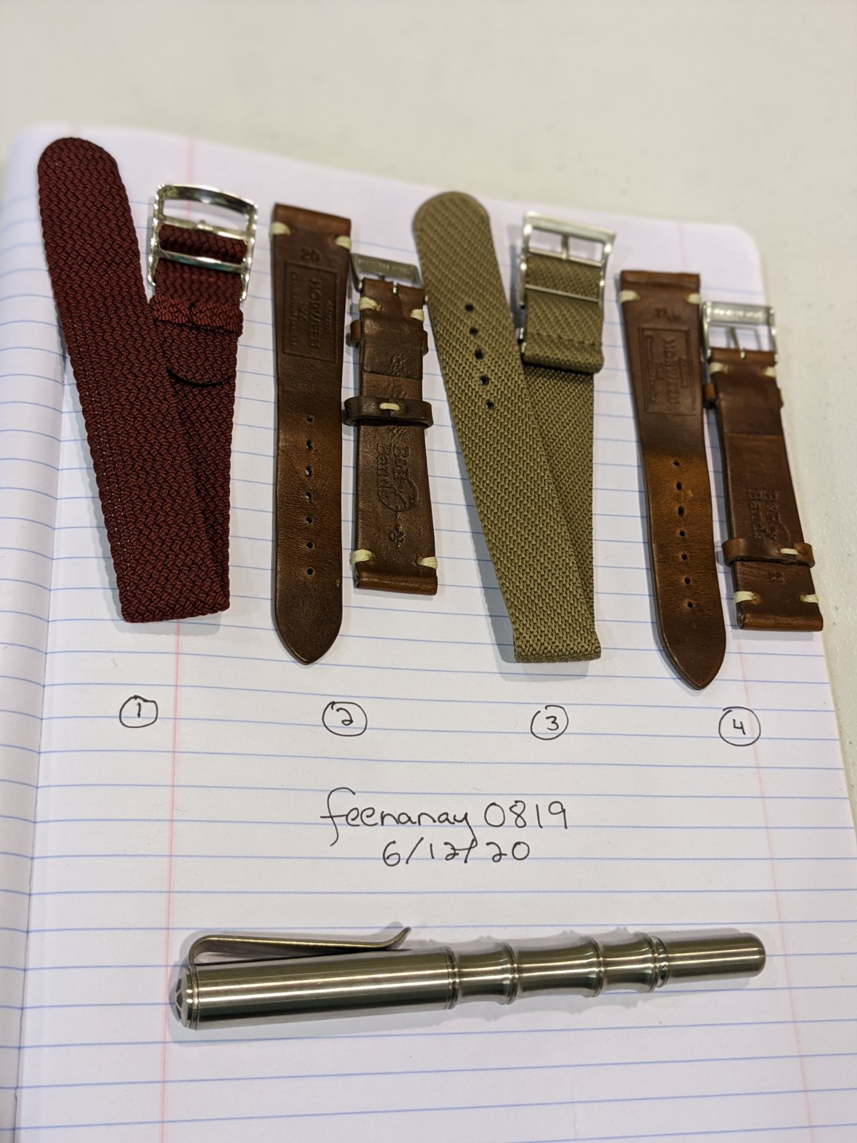 [WTS] Straps! B&R Chicago Tan Horween (20mm & 22mm), Crown & Buckle