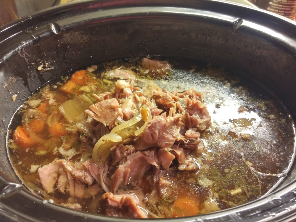 First time making my favorite soup in the slow cooker Kjötsúpa