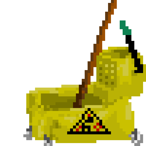 [NEWBIE][OC] Monster rising from a mop bucket r/PixelArt