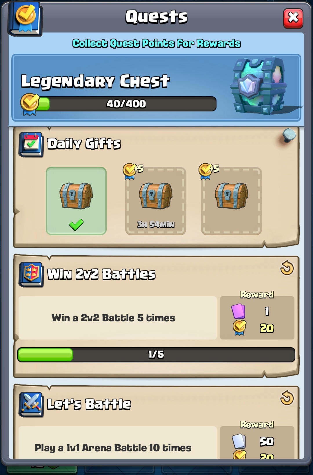 Request Add Trade Tokens to Quest Rewards! ClashRoyale
