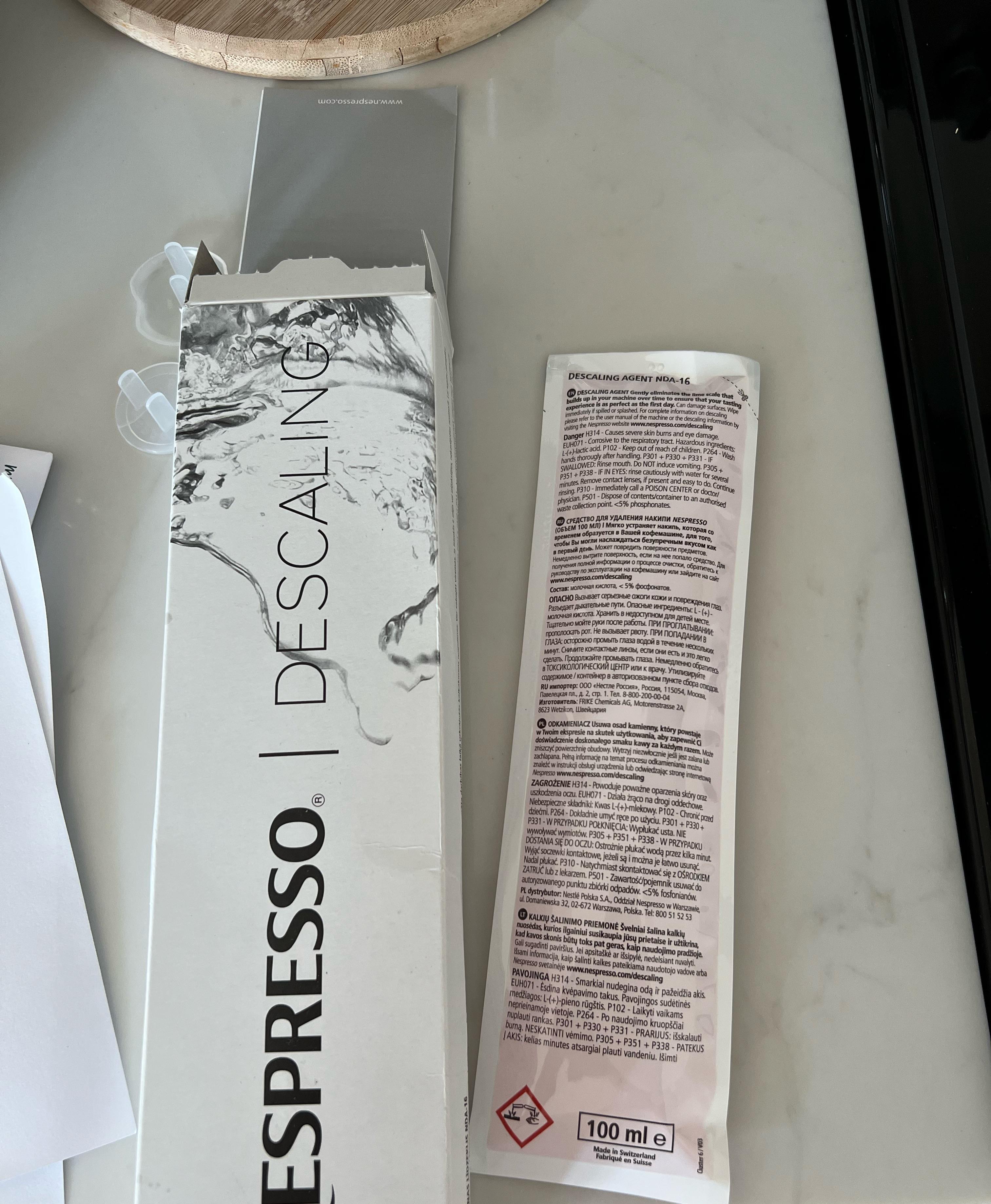 Got descaler from Amazon, is it legit? r/nespresso