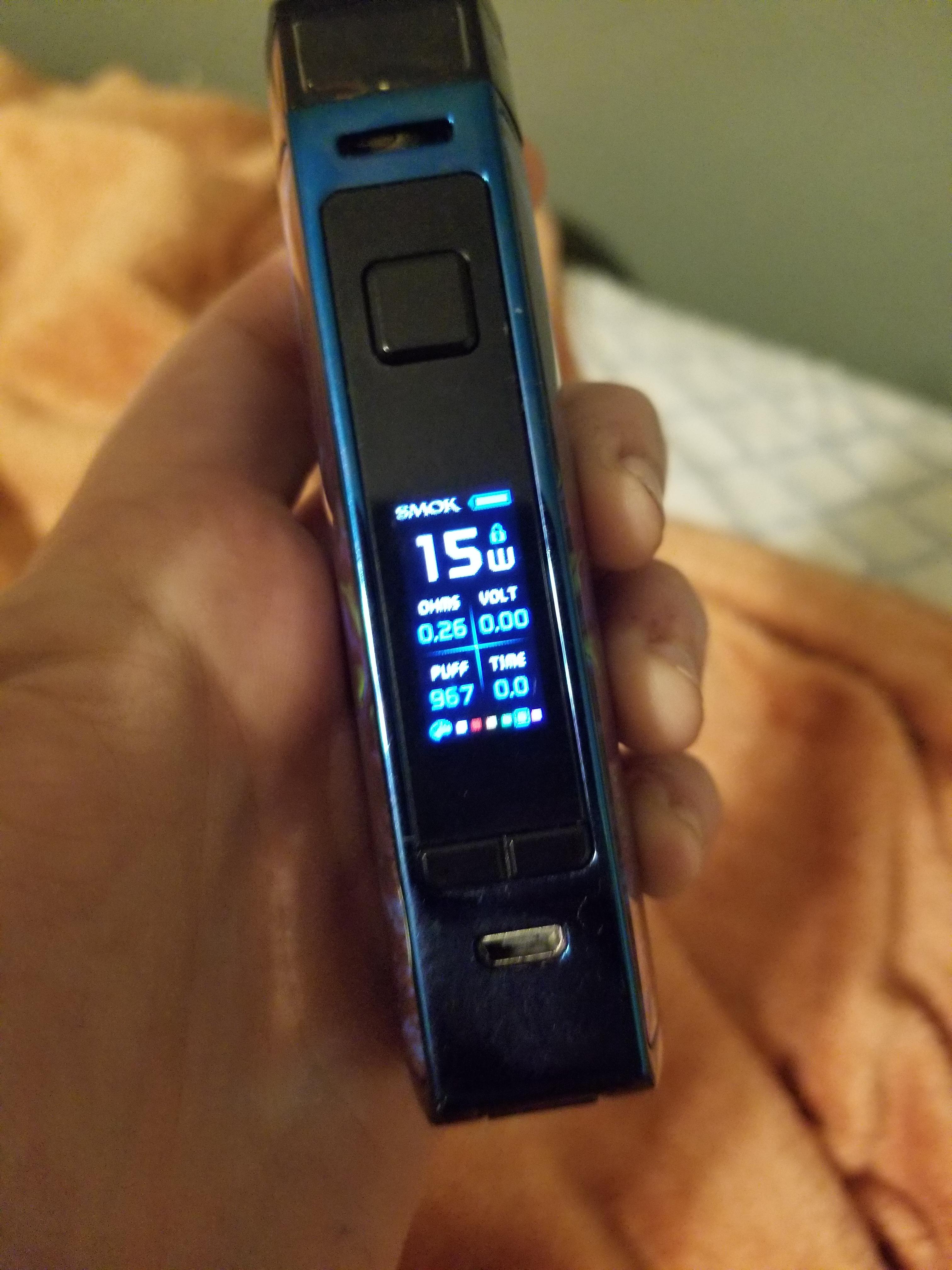 My RPM80 vape keeps turning off randomly and it doesn't turn back on
