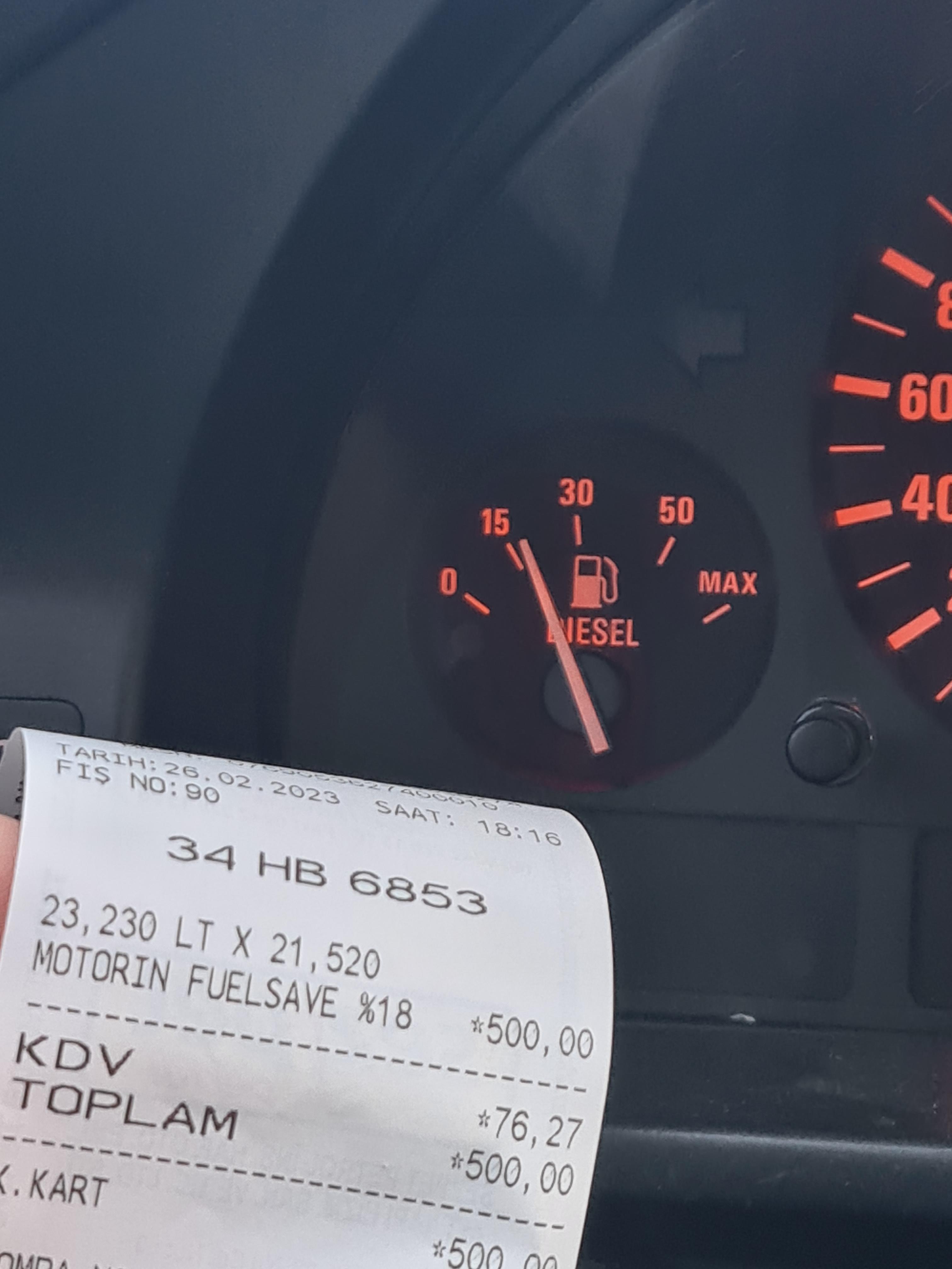 Fuel gauge needle shows less fuel than it actually has. It's only the