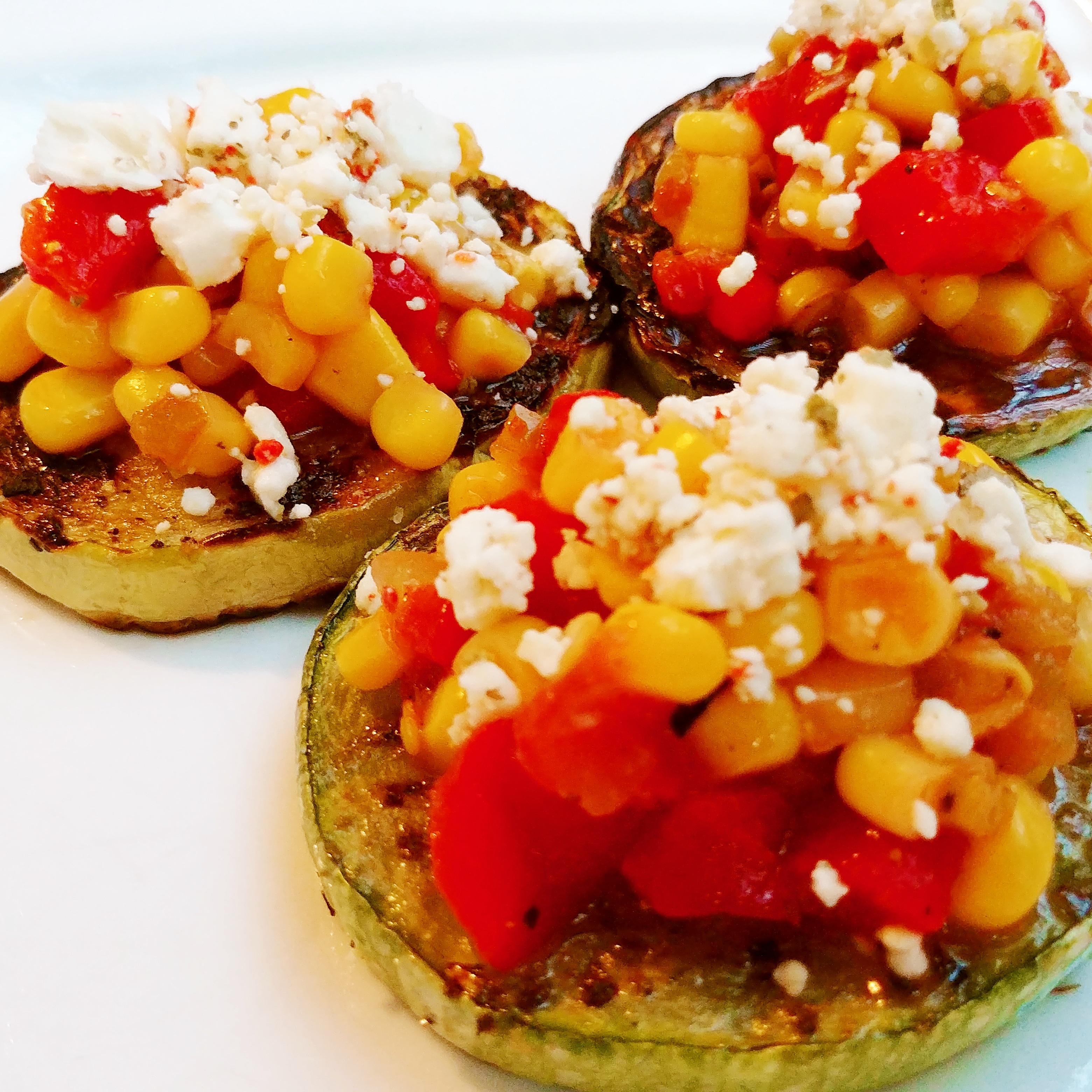 Lebanese Squash with Spicy salsa r/vegetarian