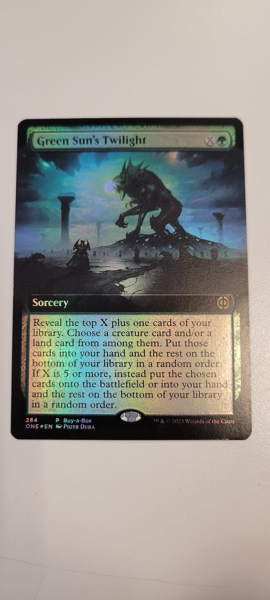 [ONE] Green Sun’s Twilight (buy a box promo) — mispacked in a Secret
