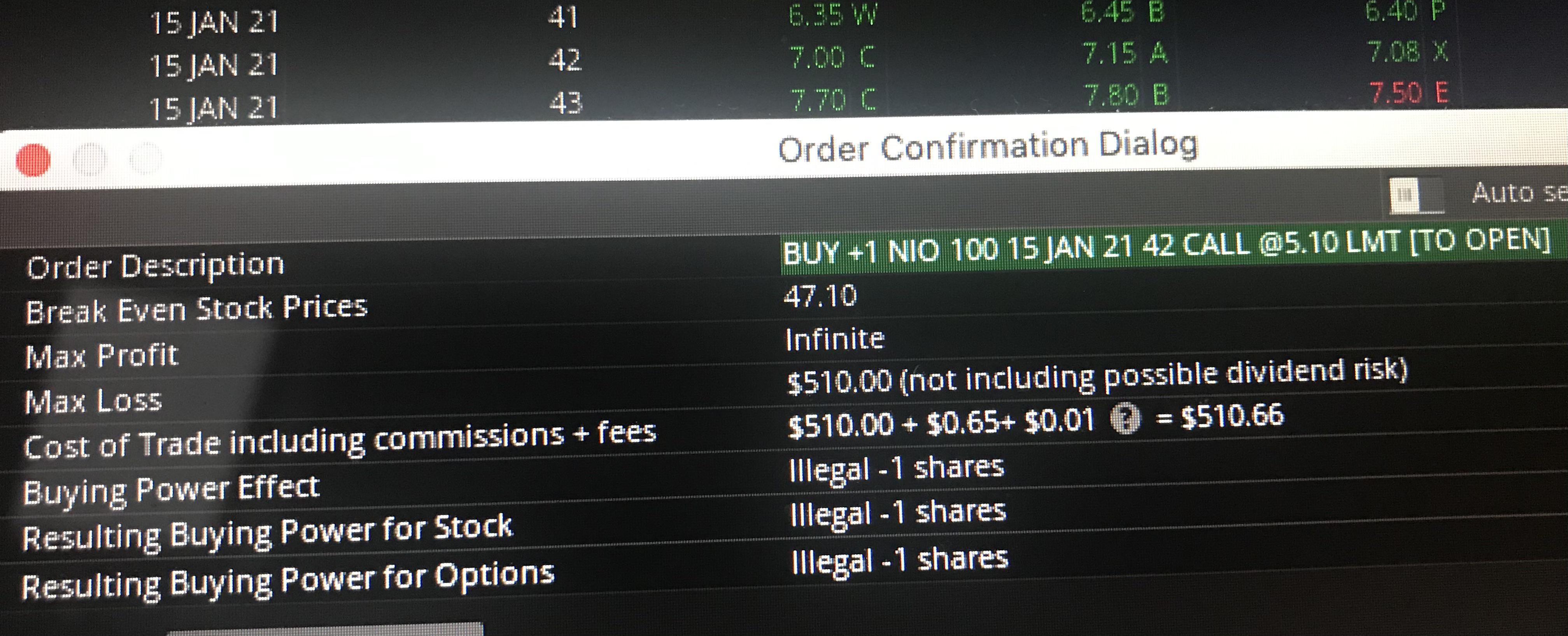 It says that max loss is 510.00, and contract cost is 5.10 , but what