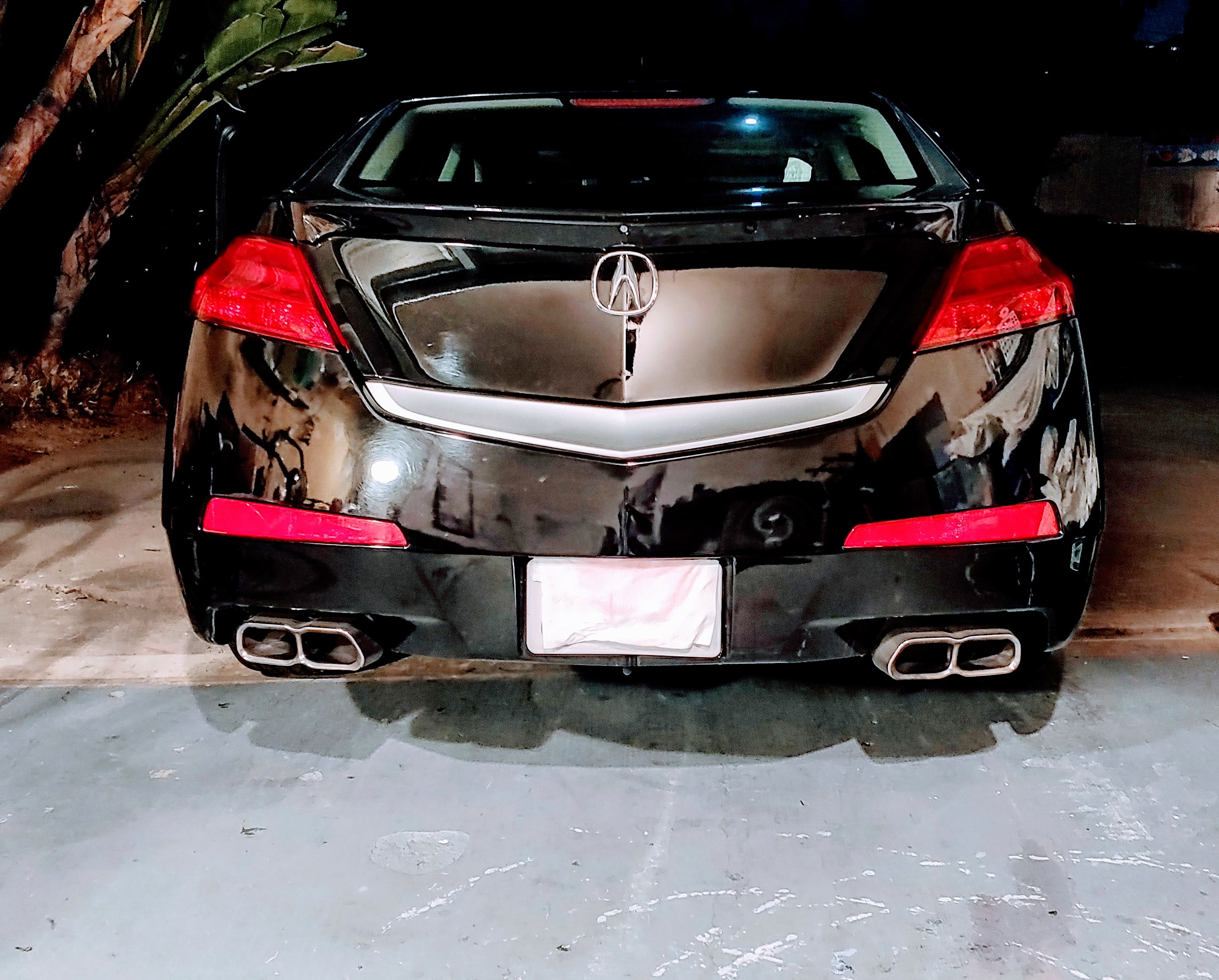 Tinted the tail lights and badge delete on the TLSH Acura