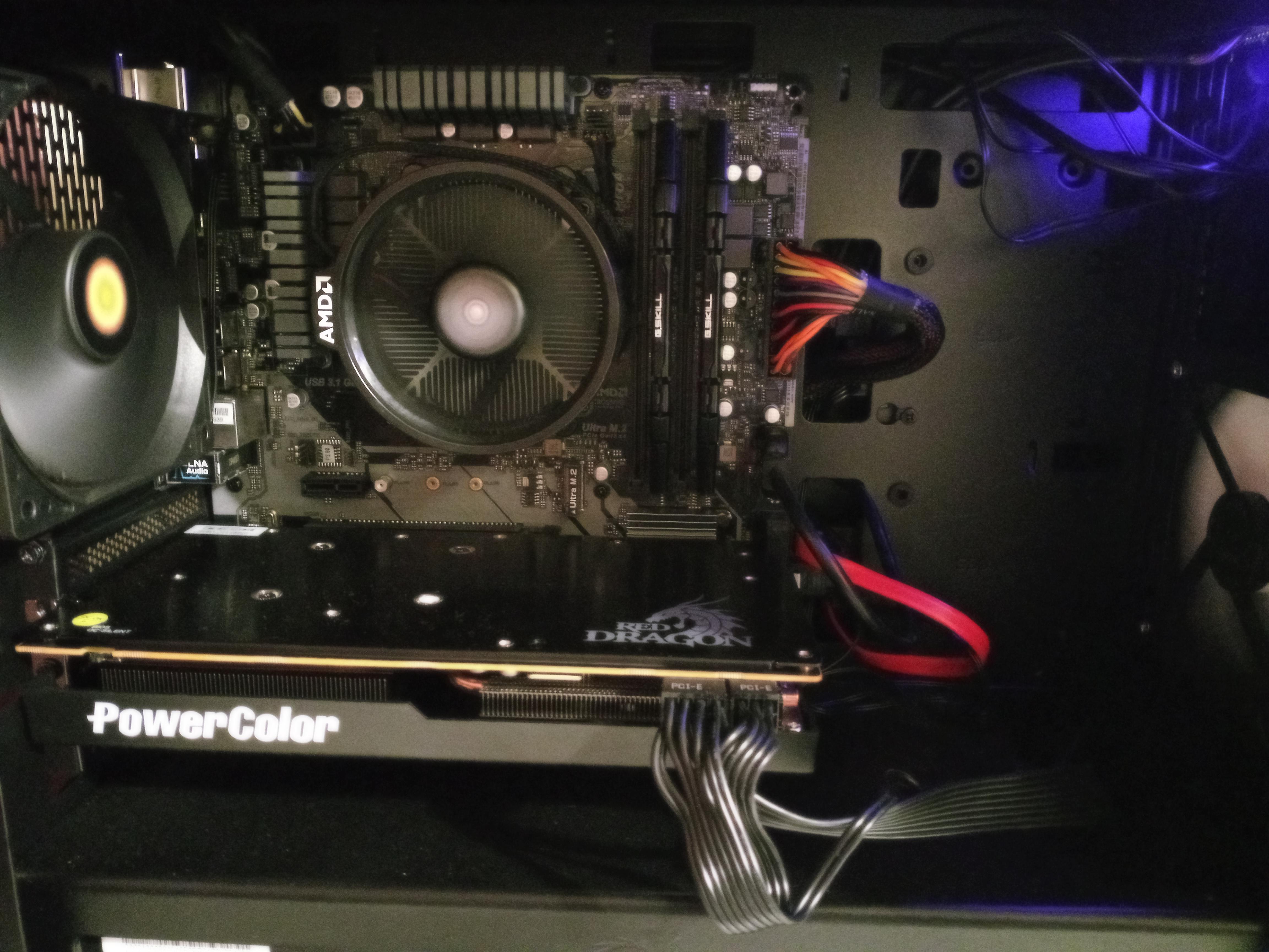 My first PC build Ryzen 5 3600 paired with Powercolor