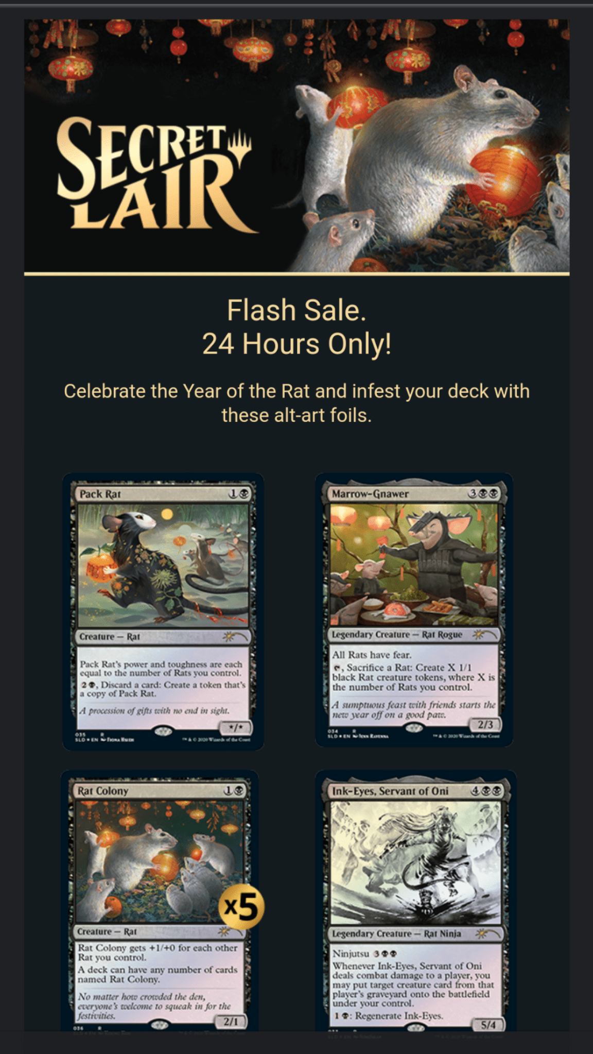 Secret Lair Year of the Rat Available for Ordering magicTCG