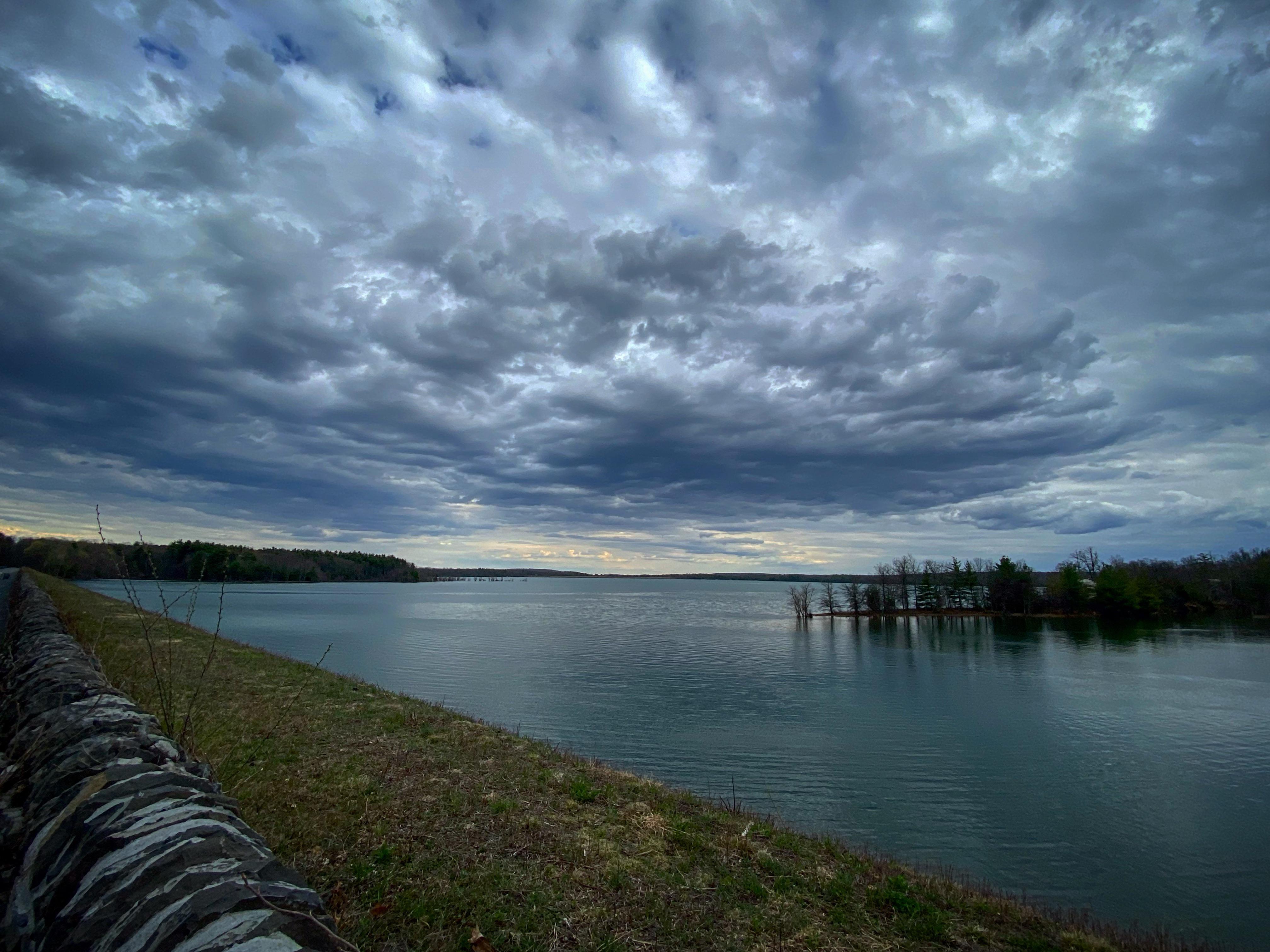 Ashokan Rail Trail this afternoon in West Hurley, New York. r/CloudPorn