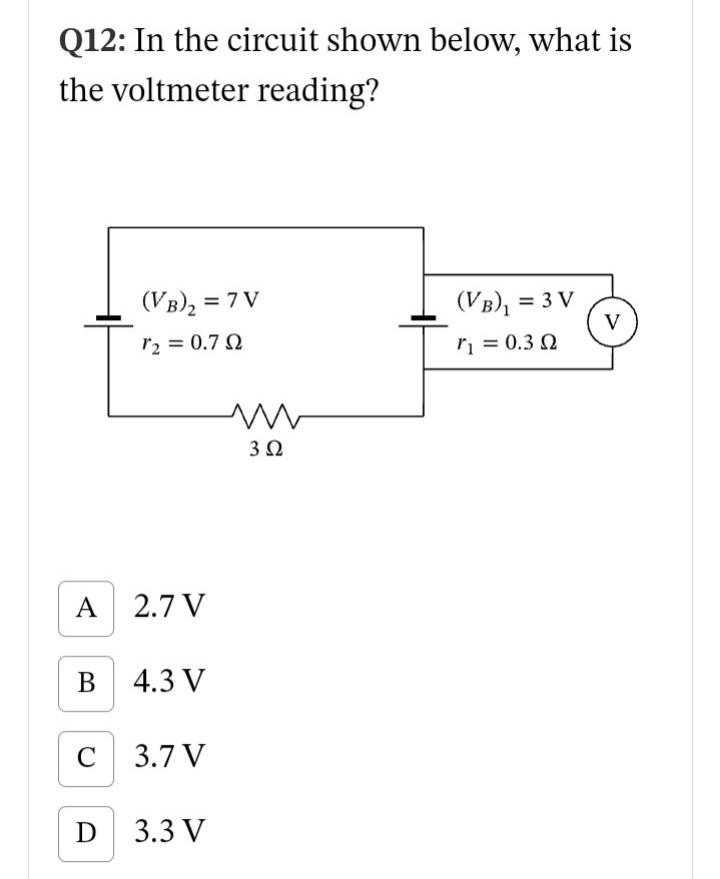 What is the voltmeter reading? : r/PhysicsHelp