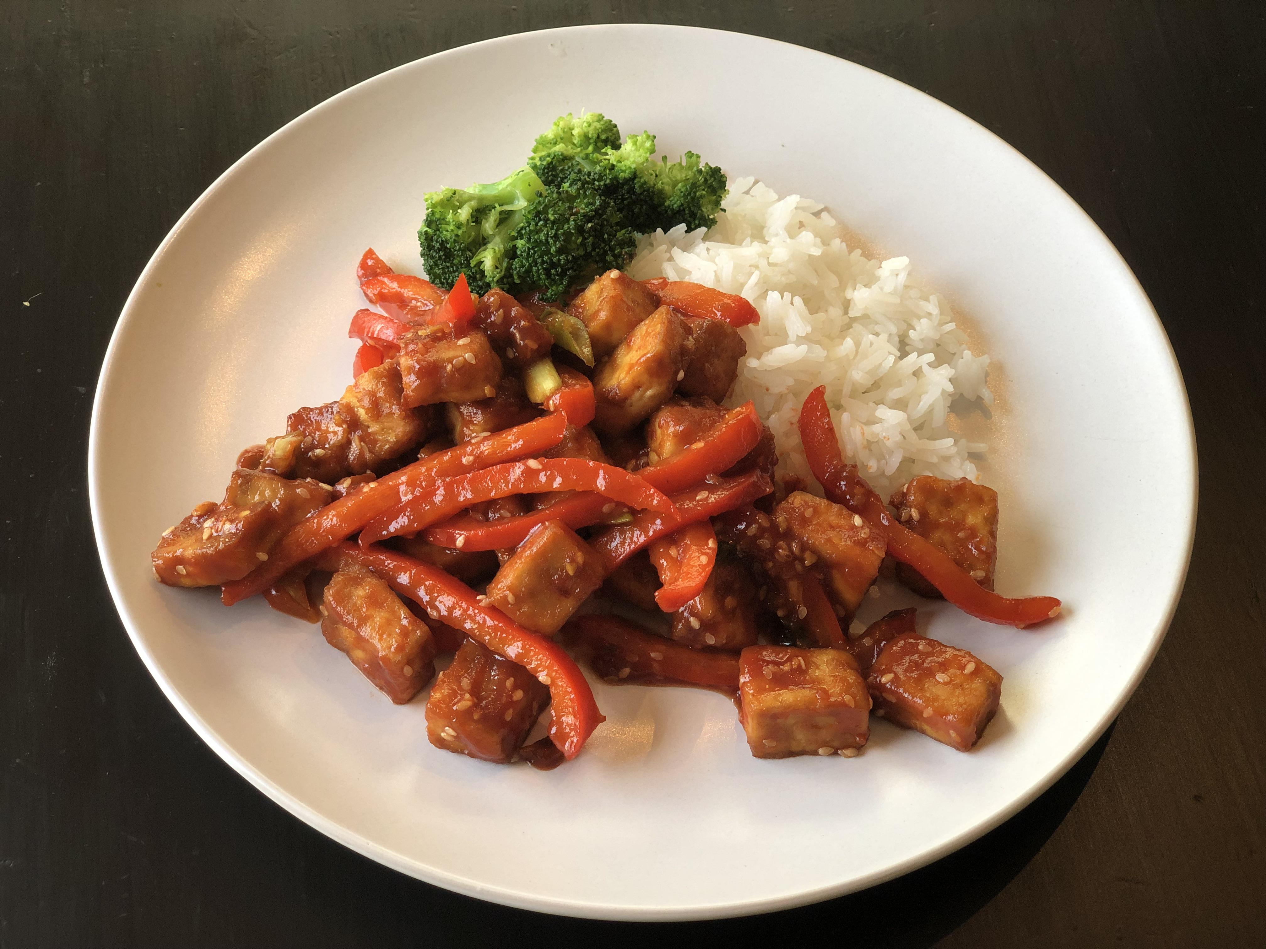 Vegan General Tso's Tofu (Low Oil) r/veganrecipes
