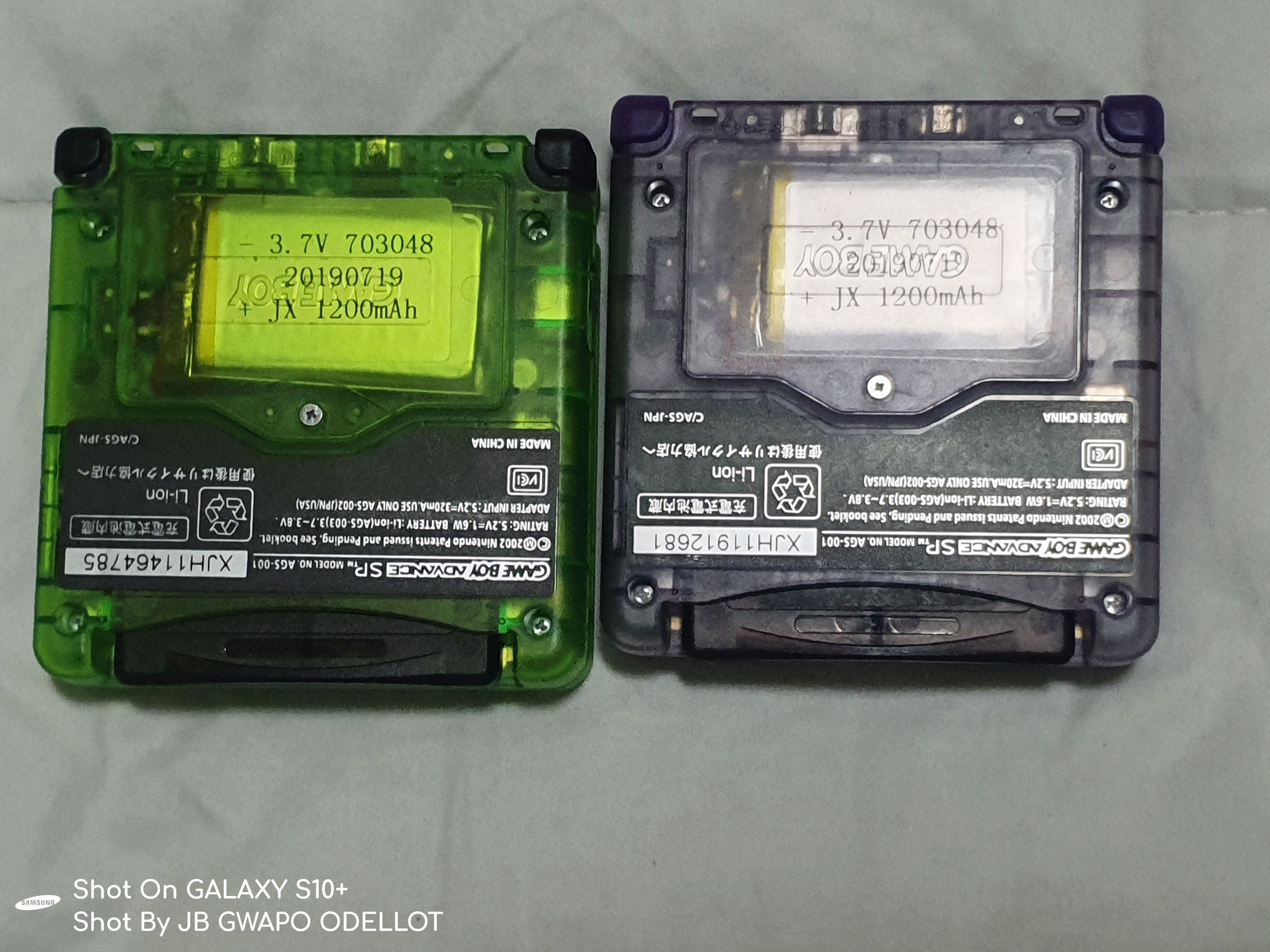 Modded my IPS GBA SP and IPS v2 GBA SP with a 1200mAh Battery! Gameboy