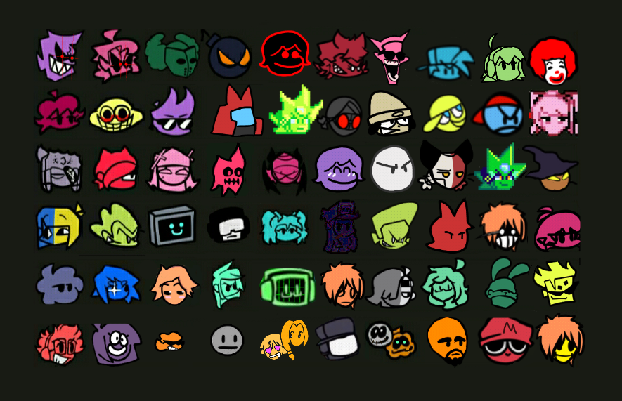 You like Friday night funkin? Name every character in this image. r