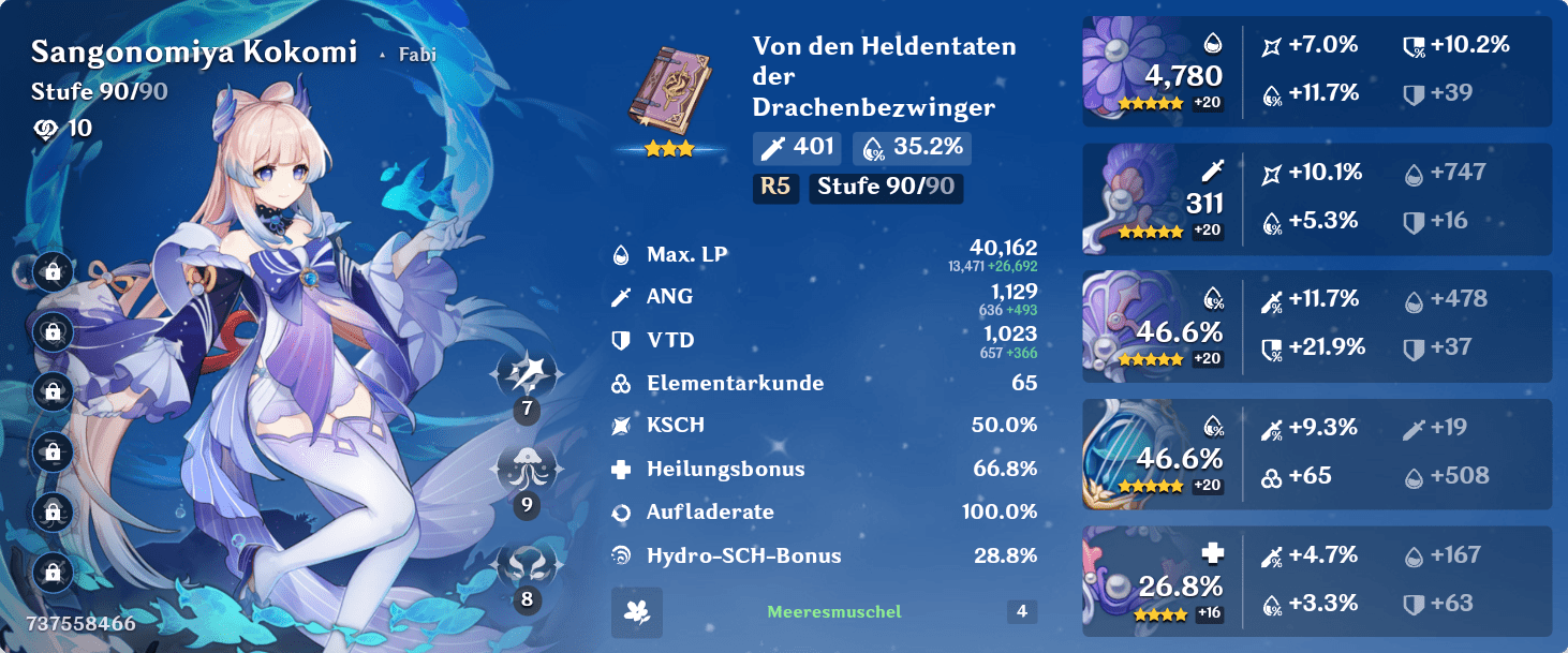My Kokomi Build r/Kokomi_Mains