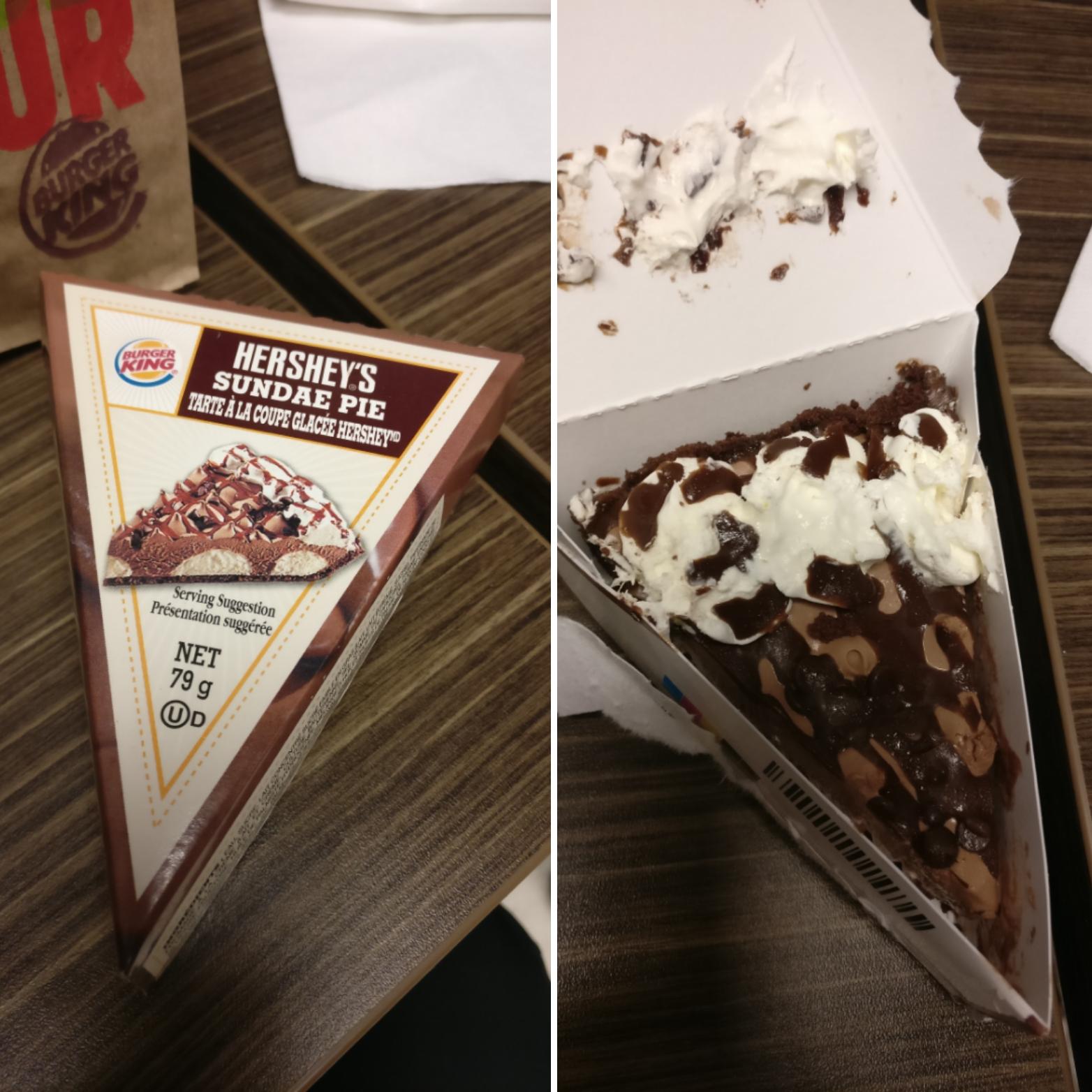 Ice cream tart from Burger King.. Tasted not bad though r