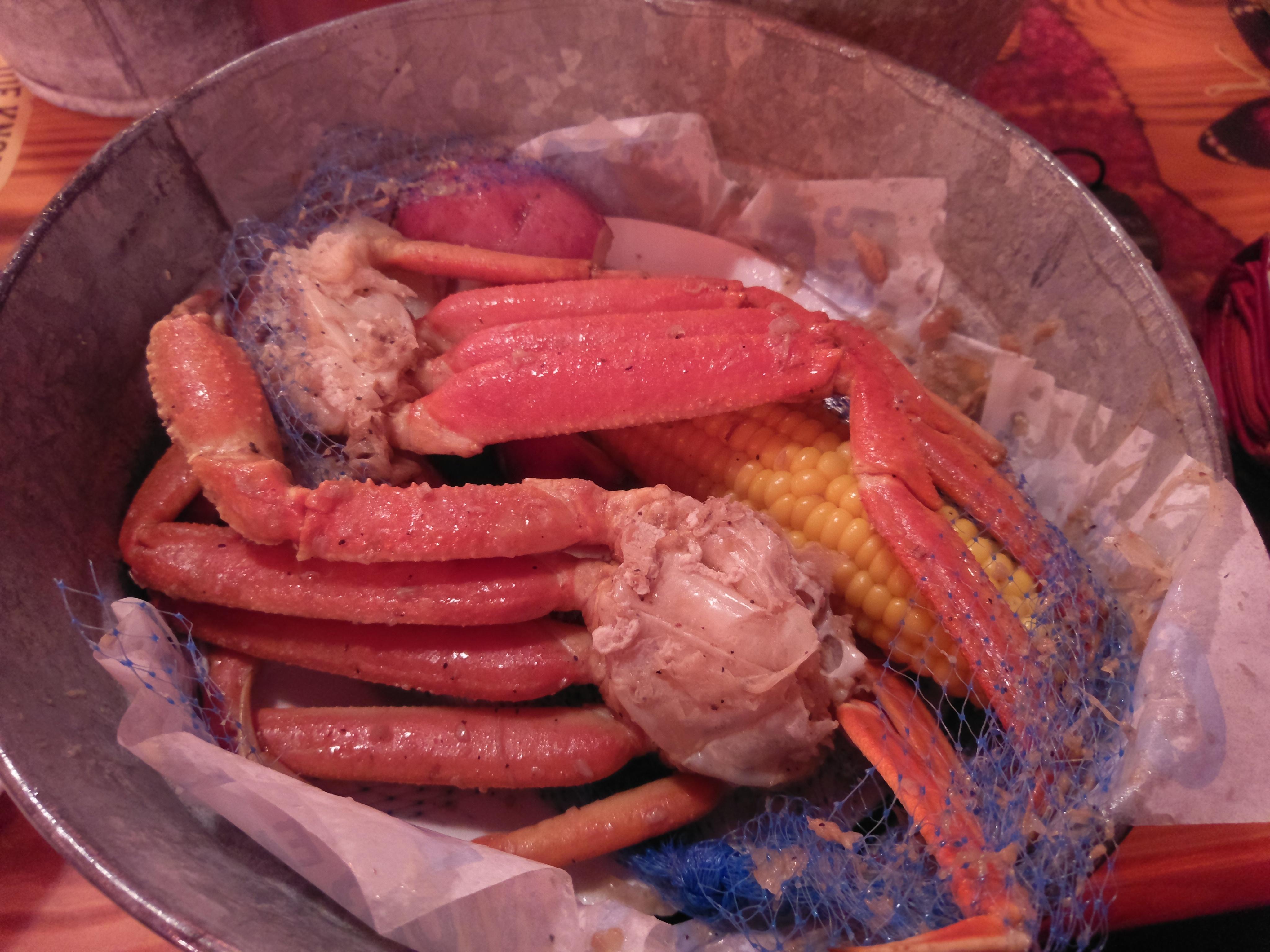 [I ate] Garlic Snow Crab (1 1/2lbs) plus corn on the cob and potatoes