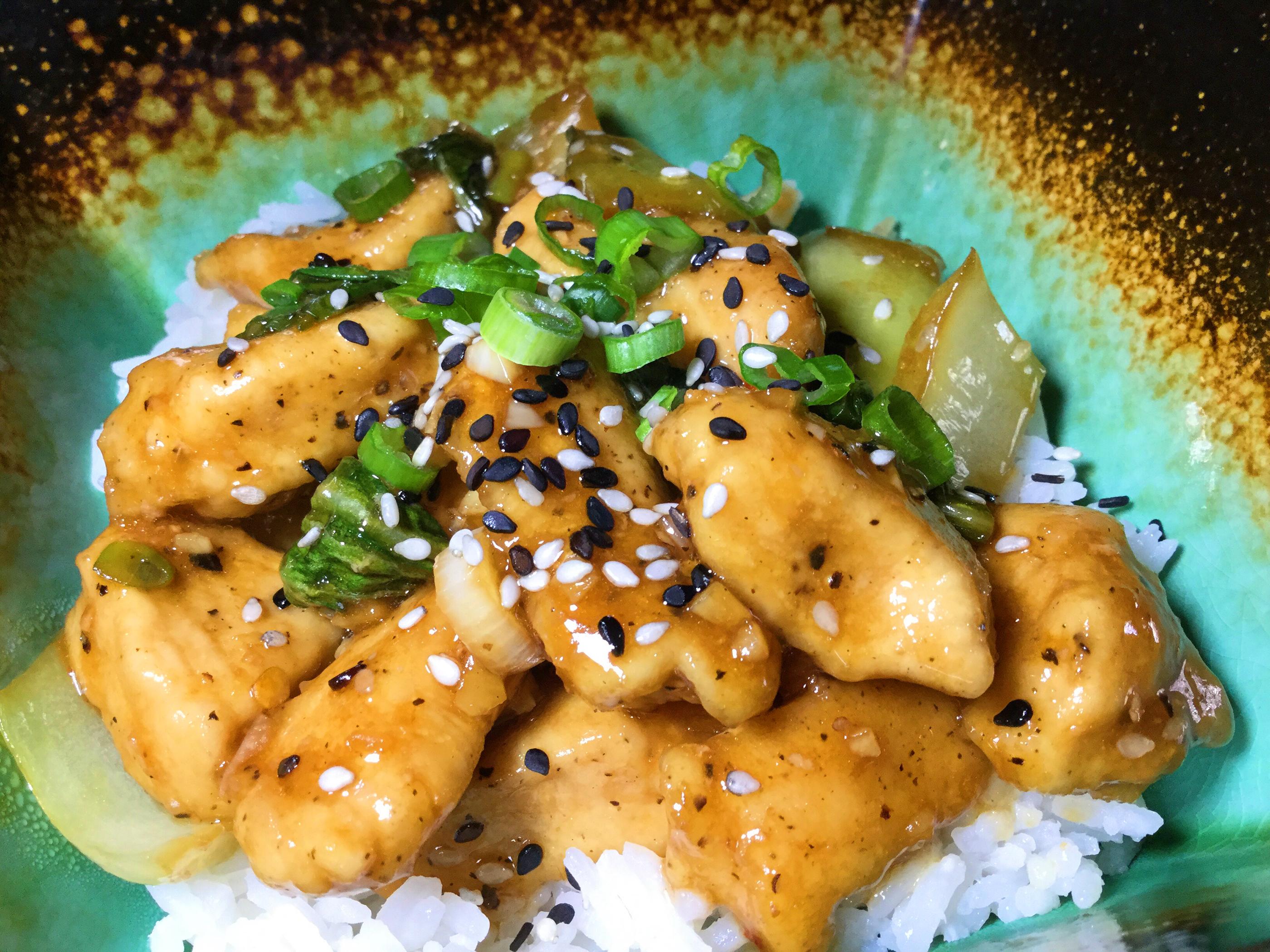 Cooked up this Sesame Chicken, Bok Choy and Jasmine Rice for Tonights