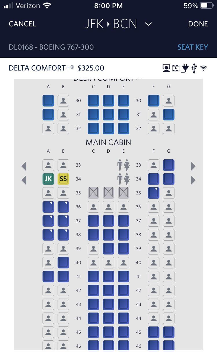Are the exit rows on 767300ER 76k layout good seats? r/delta