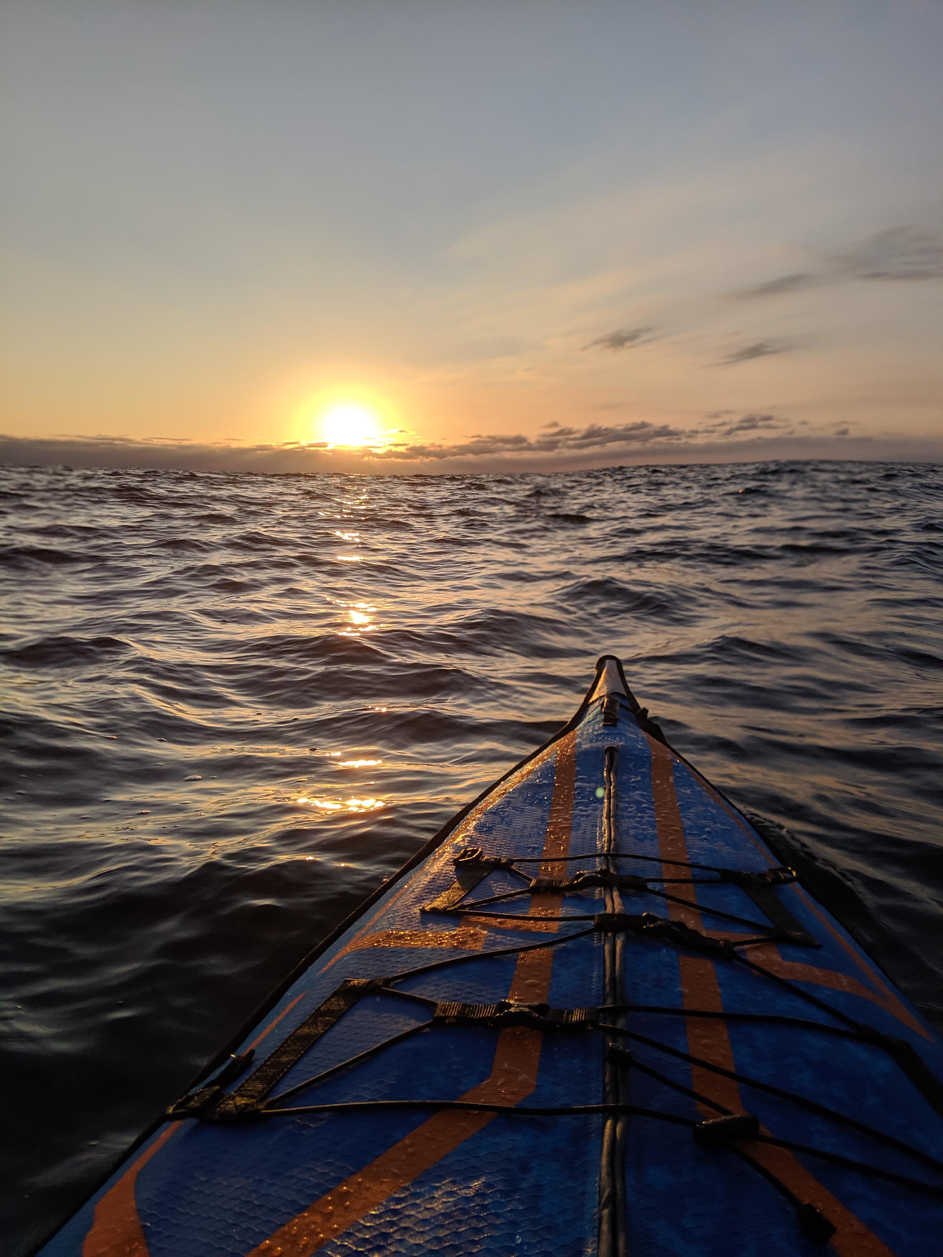 My first voyage on my first kayak! Headed out past the breakers to