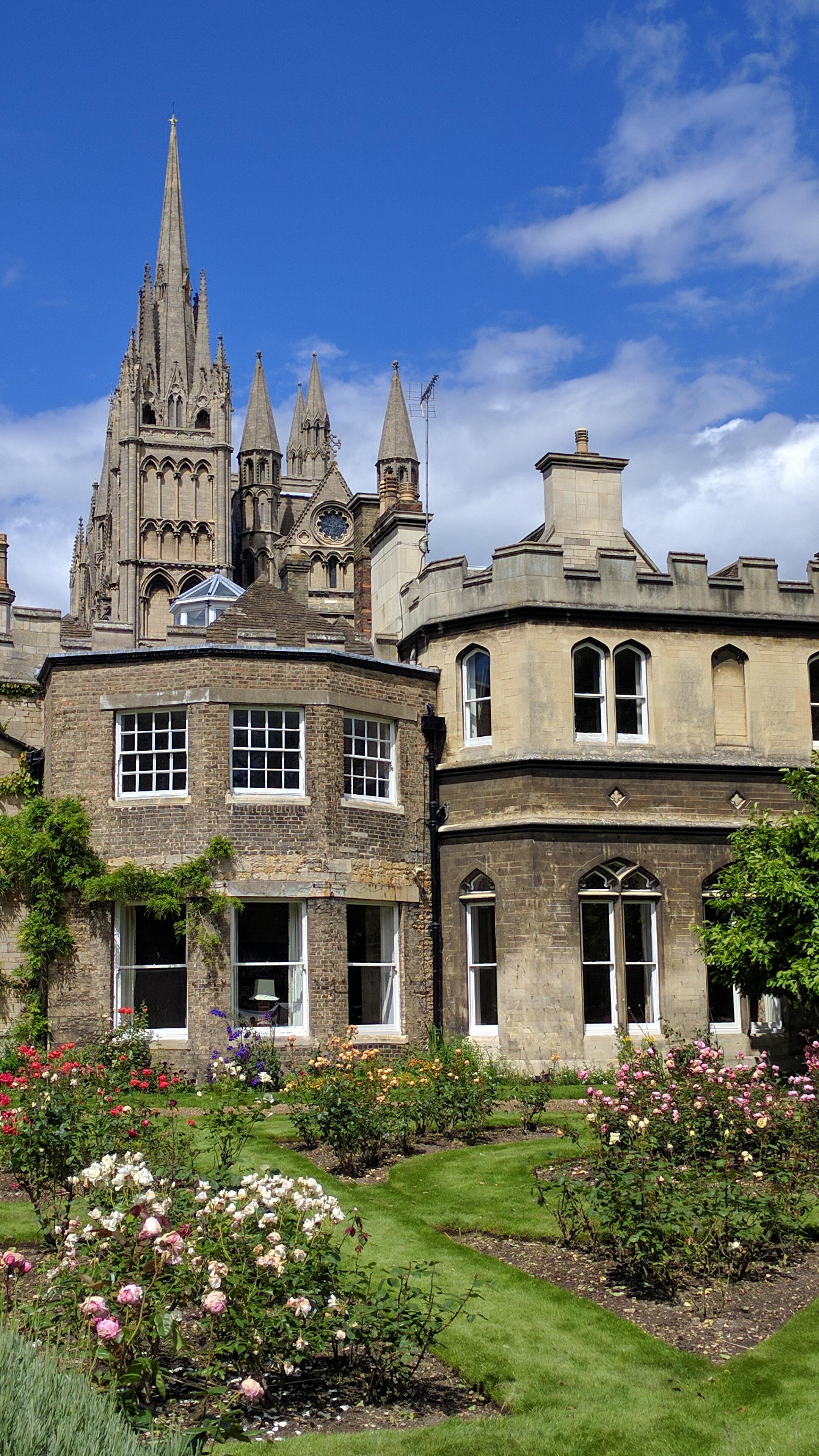 Gardens with Cathedral behind, Peterborough. r/britpics