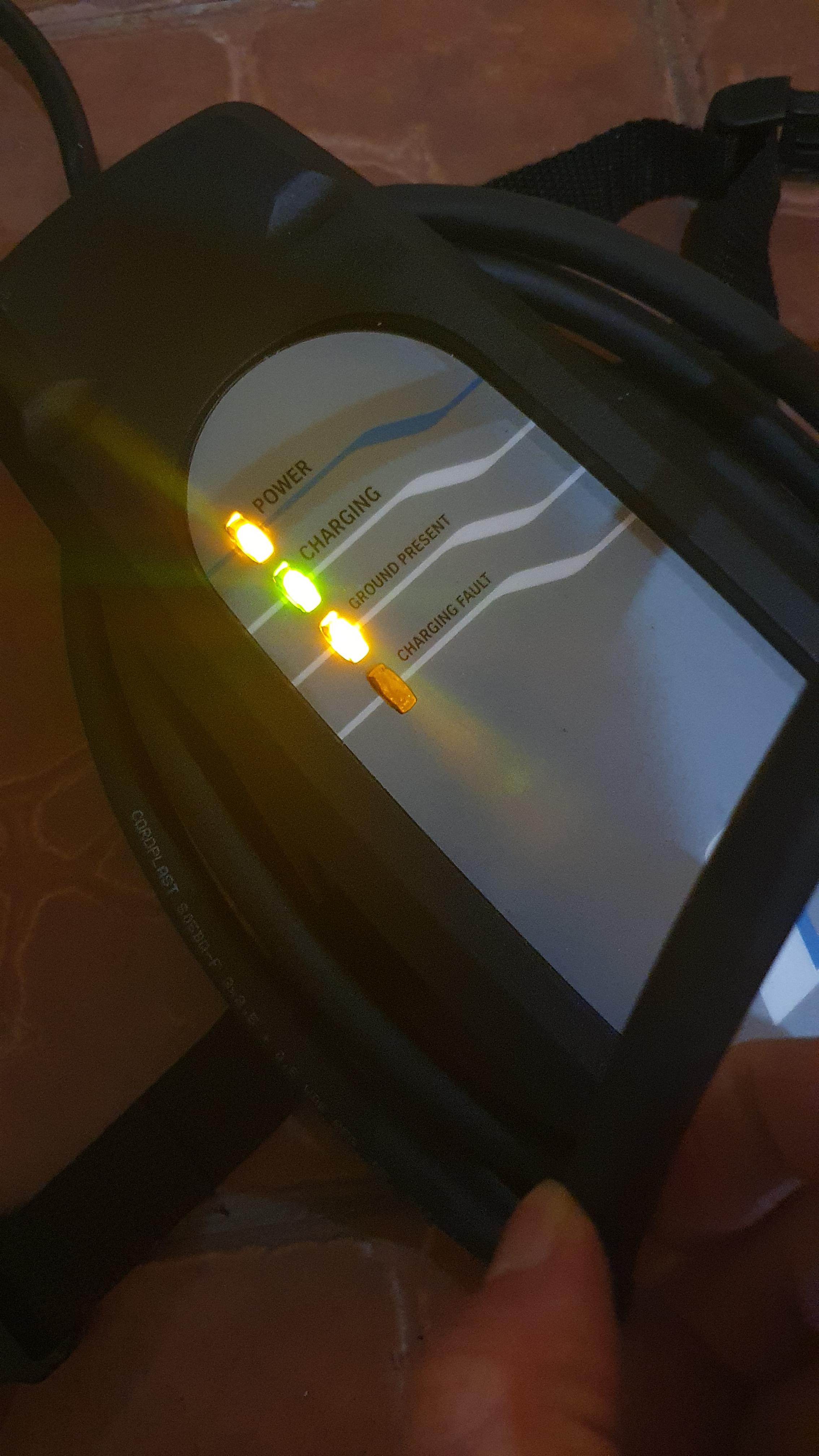 What does ground present and charging fault mean is the ground a rod