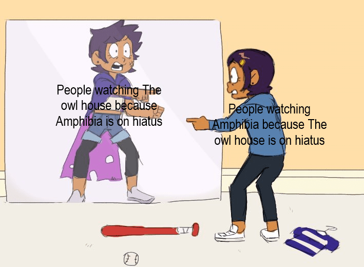 The hiatus(s) be like (Original format in comments) r/Owlphibia