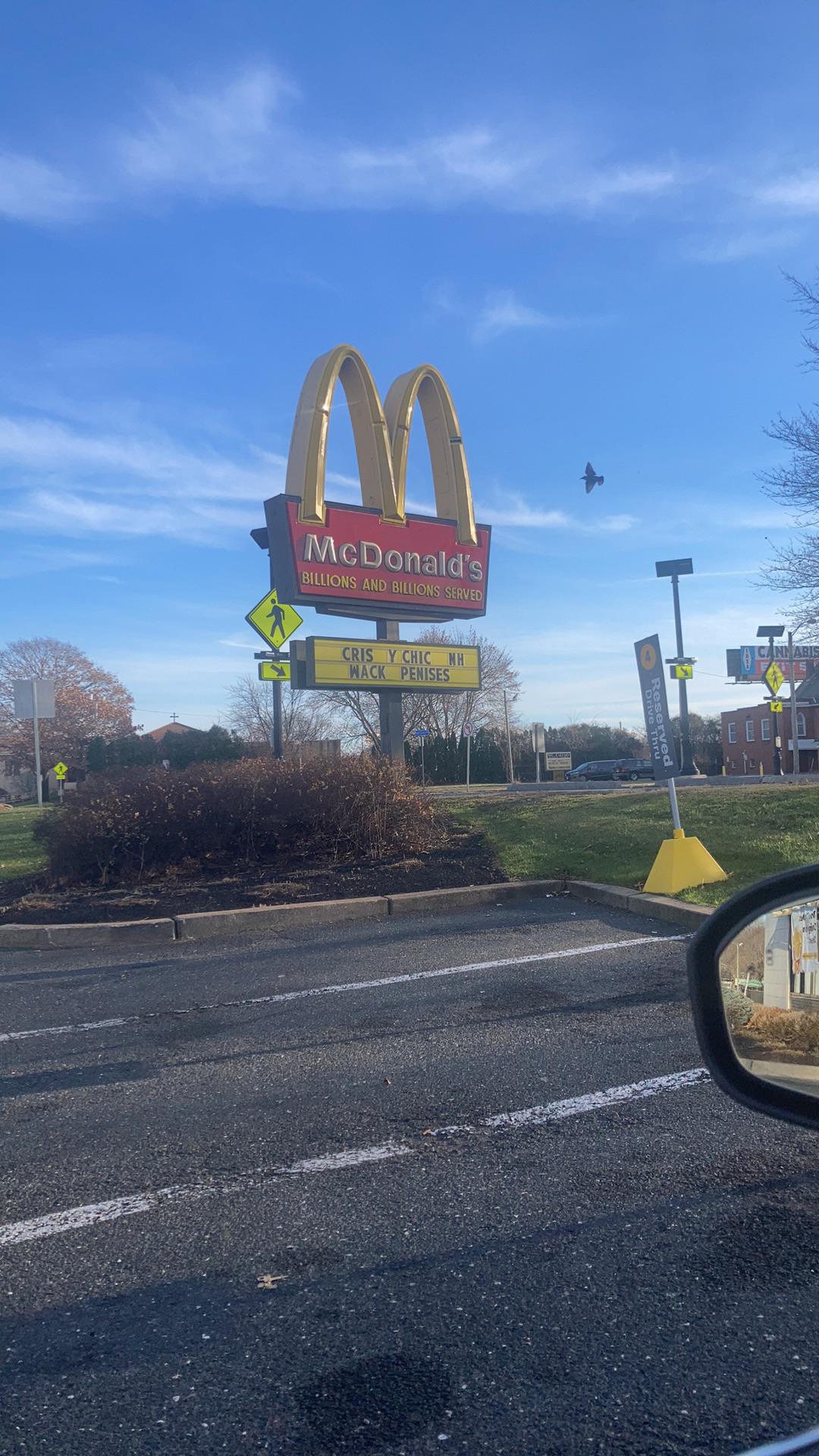 This McDonalds sign in the hood of Springfield, MA r/funny