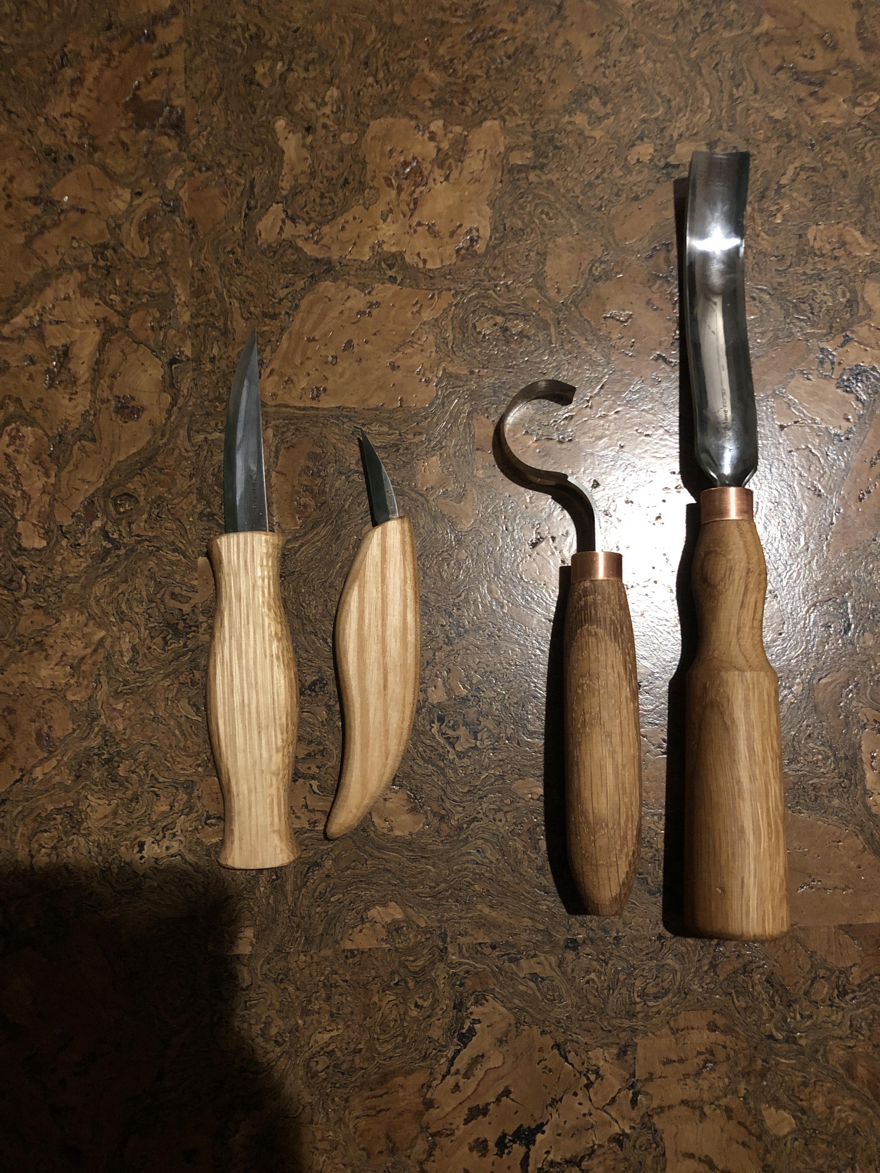 Wood carving Got myself some better equipment, Happy new year from
