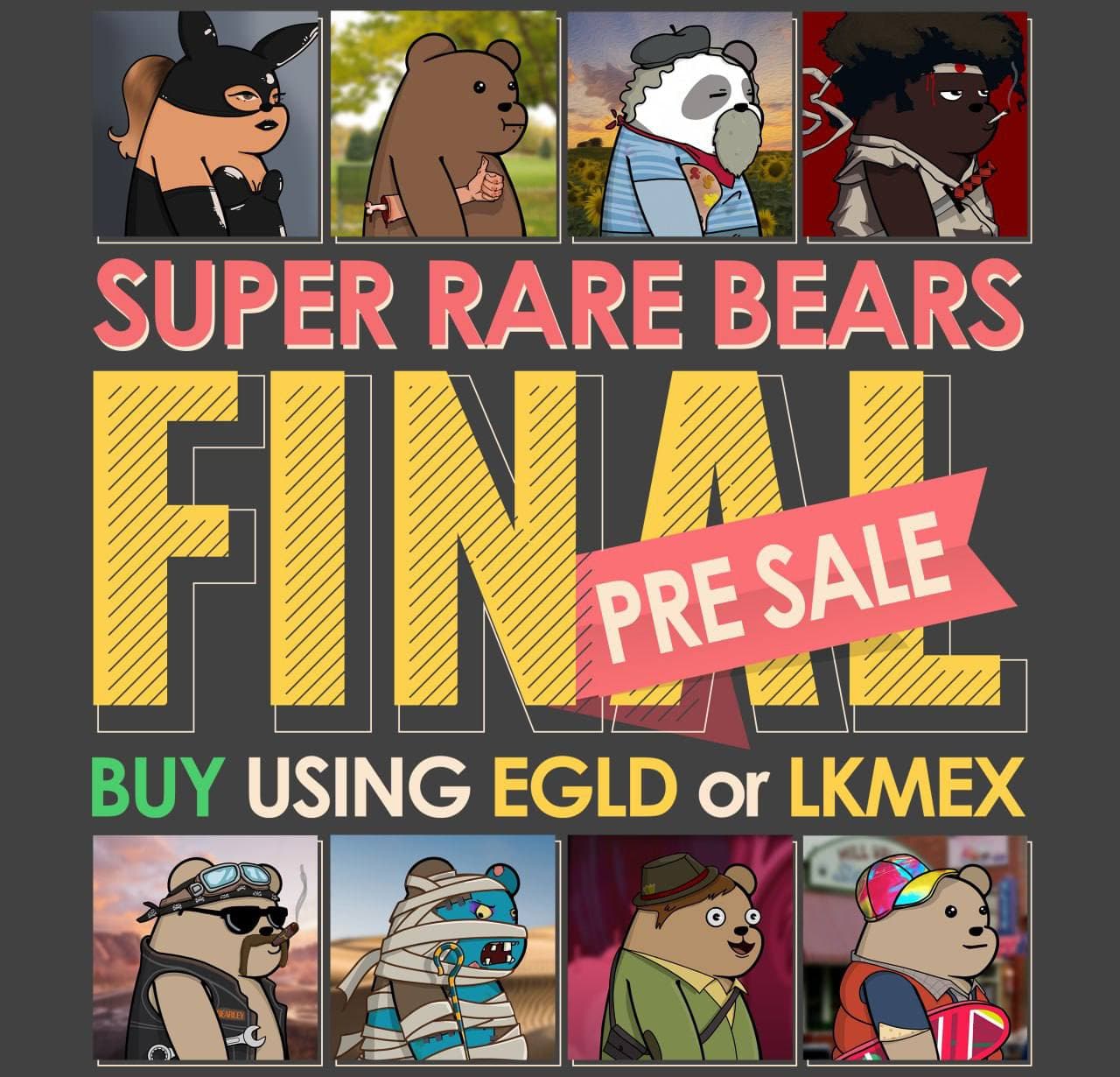 SuperRareBears complete drawing of Ultra Rare Bears!! SuperRareBears