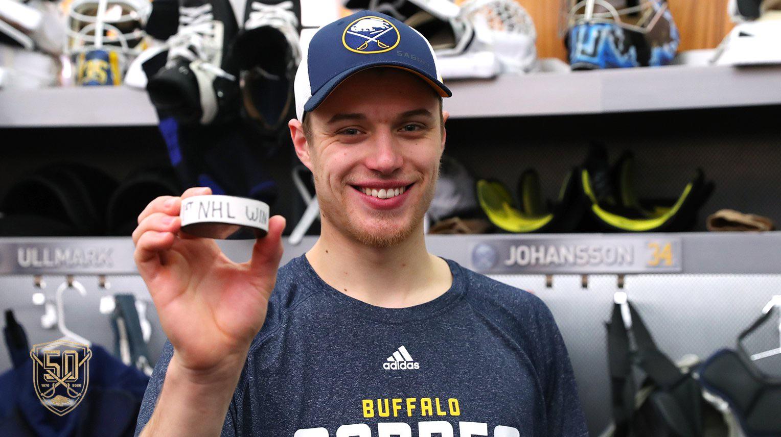 Congratulations to Jonas Johansson on his first NHL win! r/sabres