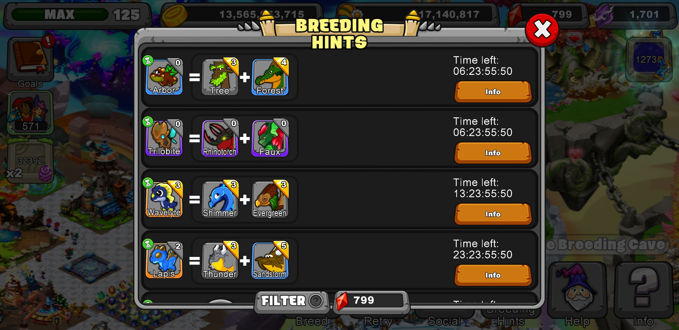 New Trilobite Dragon breeding hint is to breed Rhinotorch and Faux
