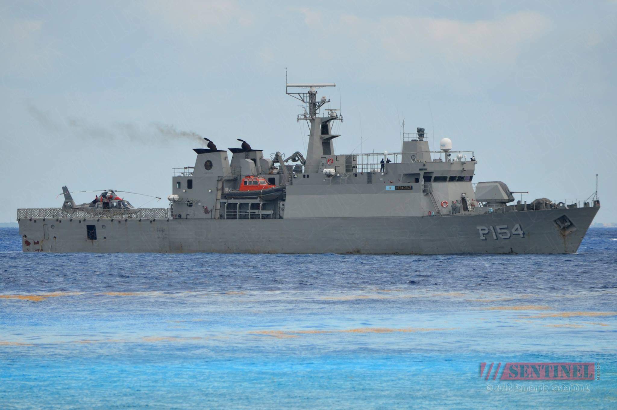 Side view of the Mexican Durangoclass Offshore Patrol Vessel (OPV) ARM