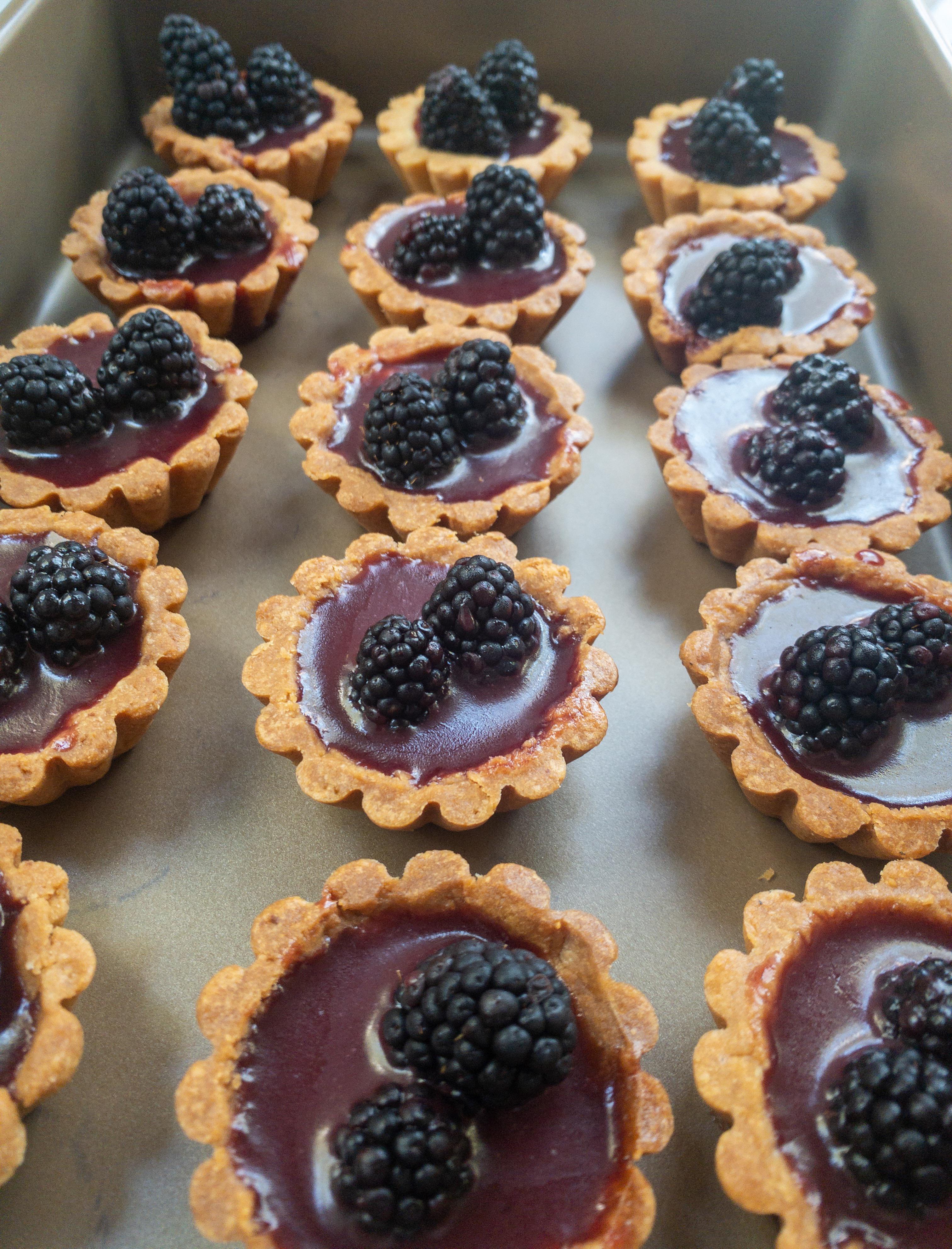 miniaturized the blackberry caramel tart from Dessert Person r/bon